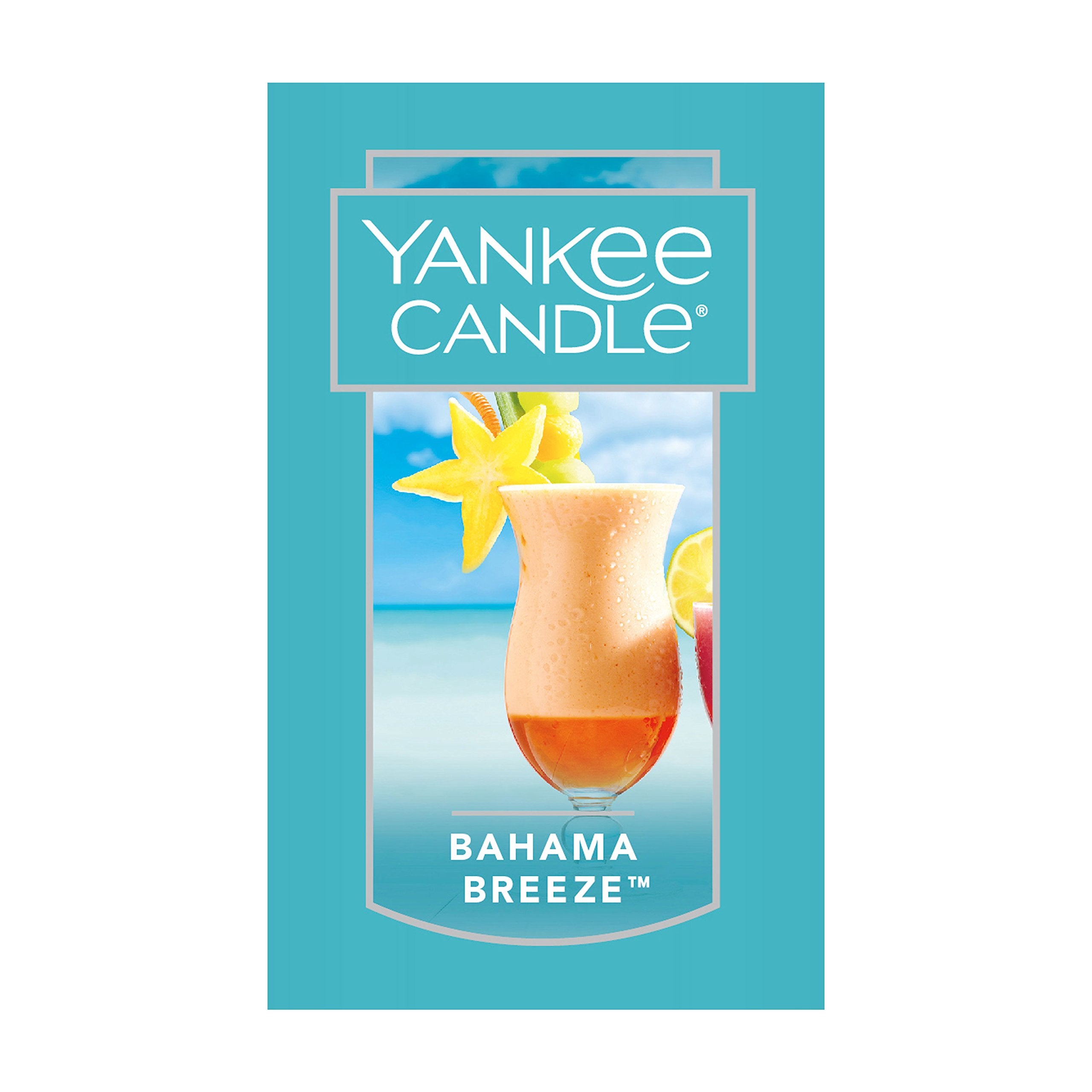 Yankee Candle Car Air Freshener, Bahama Breeze Scent, 0.5 oz Jar, Neutralizes Odors Up to 30 Days, Model 1220934