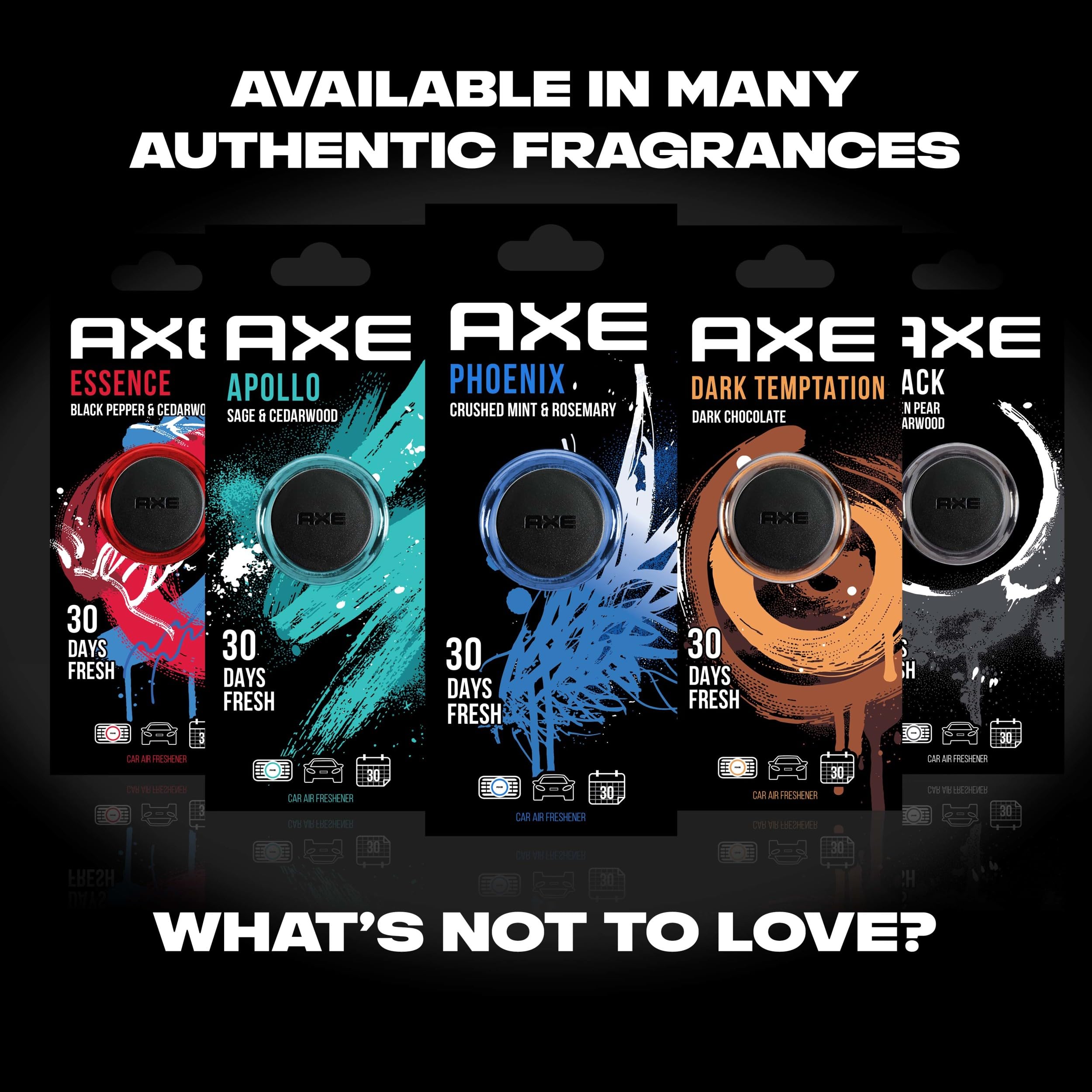 Axe Mini Vent Clip Car Air Freshener (Phoenix Scent, 1 Pack)