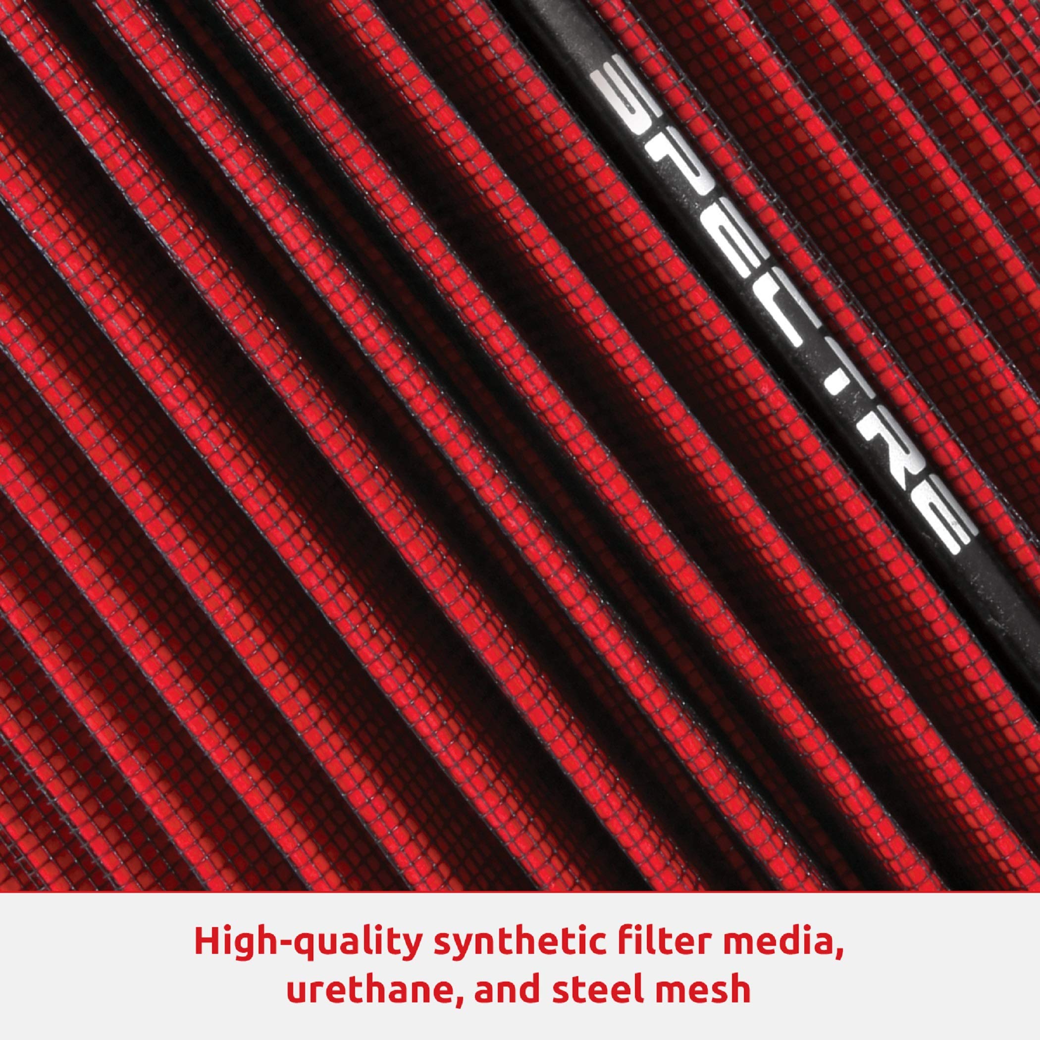 Spectre Performance Universal Clamp-On Air Filter: High Performance,Washable Filter: Round Tapered,3 In (76 Mm) Flange Id,6.5 In