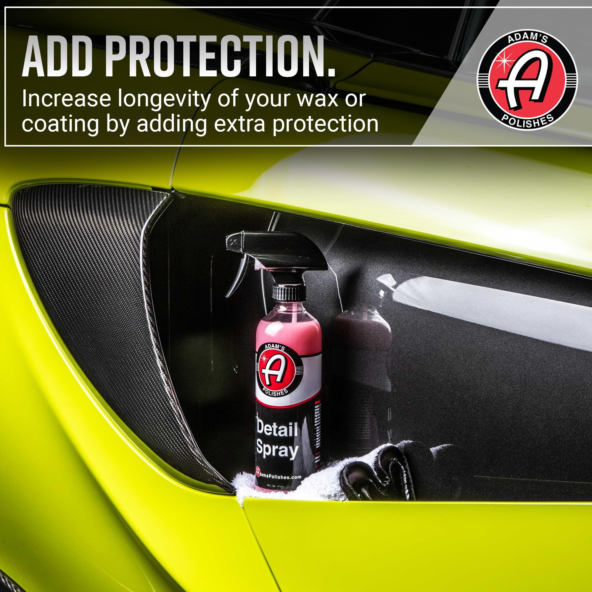 Adam's Polishes Detail Spray - Quick Waterless Detailer, 128 Fl Oz, Model DS-GAL, Adds Shine & Gloss for Car Detailing