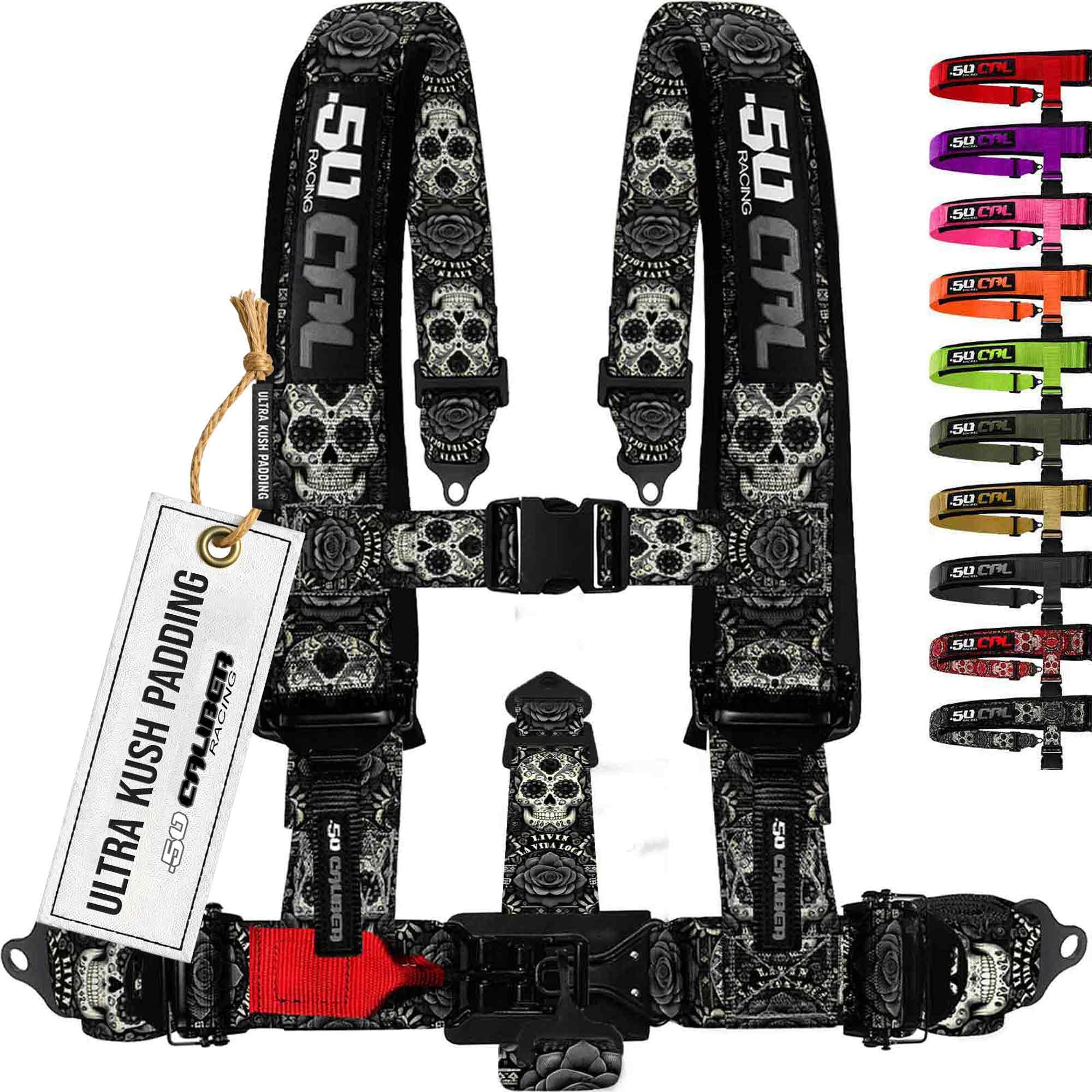 1pc 5 Point Harness for Bucket Seat, Quick Release, 10 Color Options, Racing Harness 5 point, Race Car, Off Road, UTV, RZR (Blac