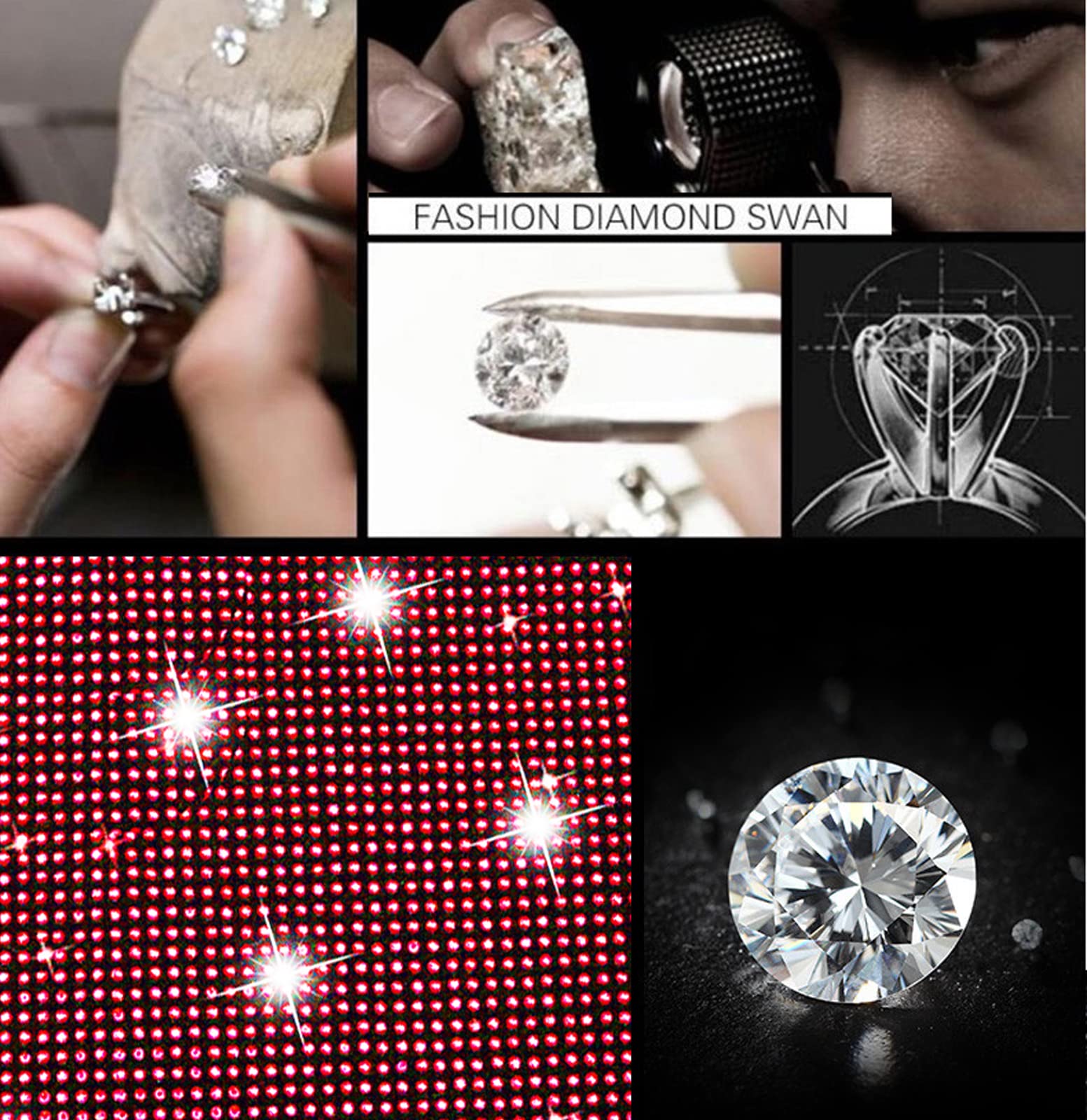 Funojoy Car Armrest Cover For Women Red Car Accessories Bling Diamond Rhinestone Auto Center Console Cover Pad Car Decor For Wom