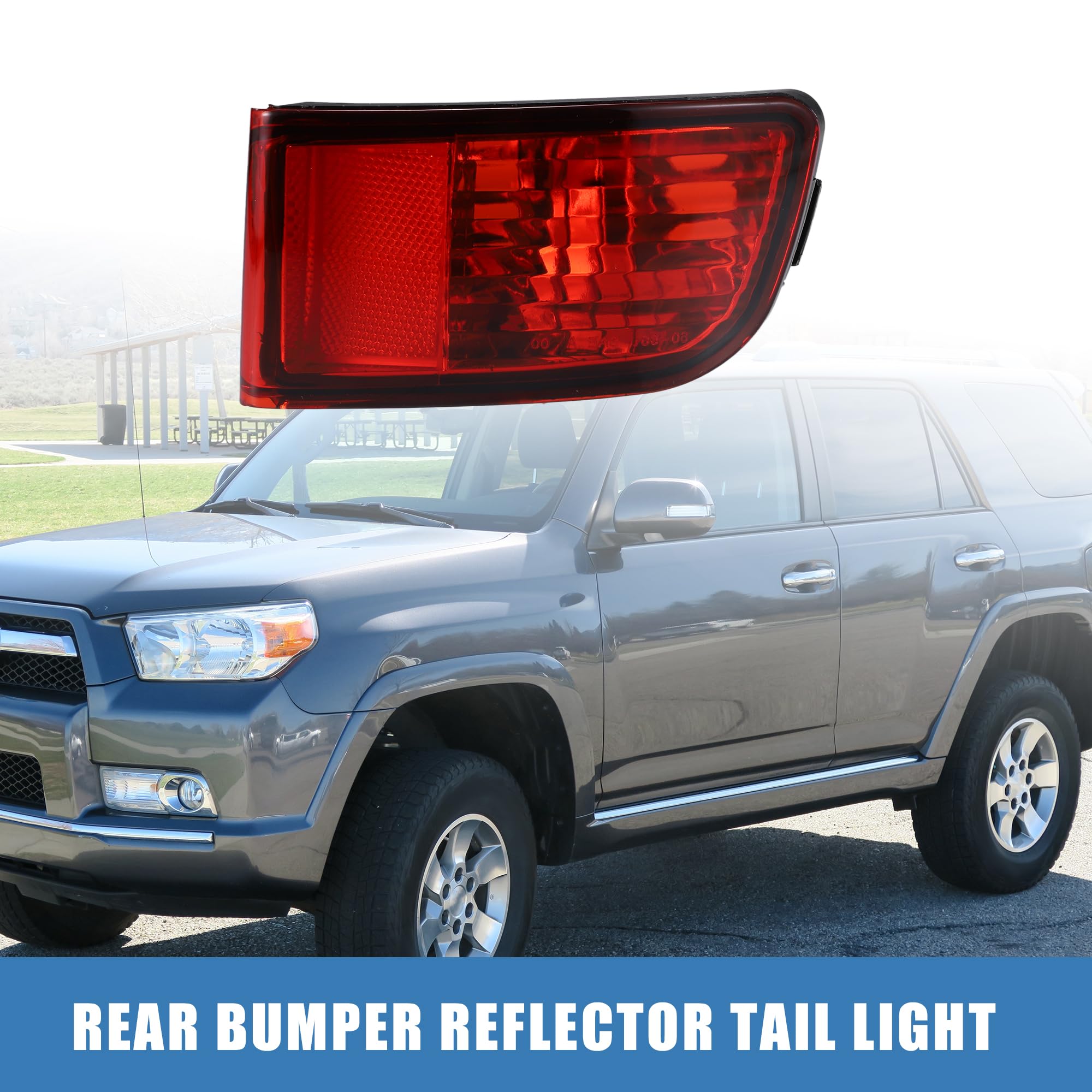 Uxcell Rear Right Side Bumper Reflector Light Lamp For Toyota 4Runner 2003-2005 Red
