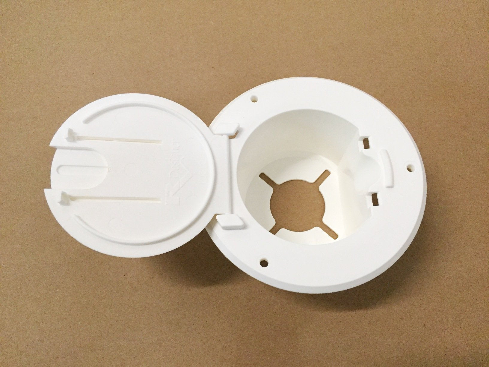 Valterra White Electric Power Cord Small Round Cable Hatch 3'' Cutout RV