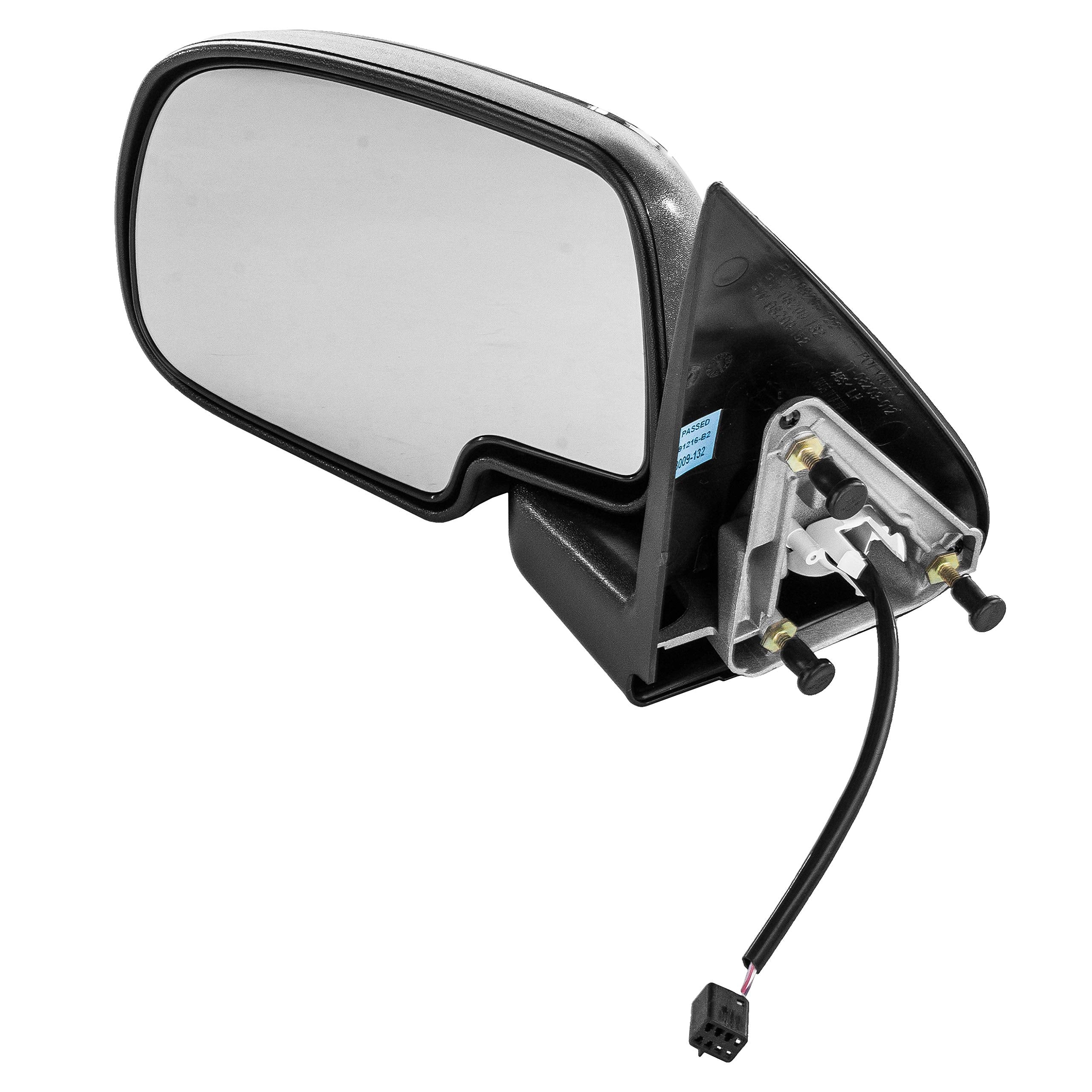 Dependable Direct Left Driver Side Mirror for Chevy Avalanche Silverado GMC Sierra 1500 2500 (1999 2000 2001 2002) Chrome Non-He