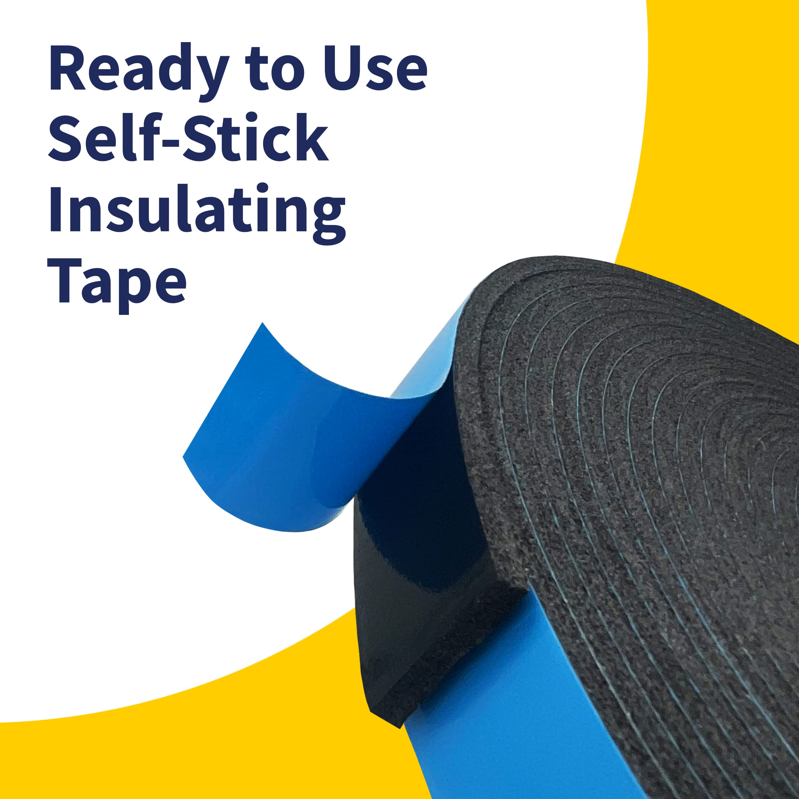 Phyxology Supply Self Adhesive Foam Tape 3/16in x 1 1/4in x 33ft - Black Camper Tape for RVs, Trucks, Boats, and Home Use