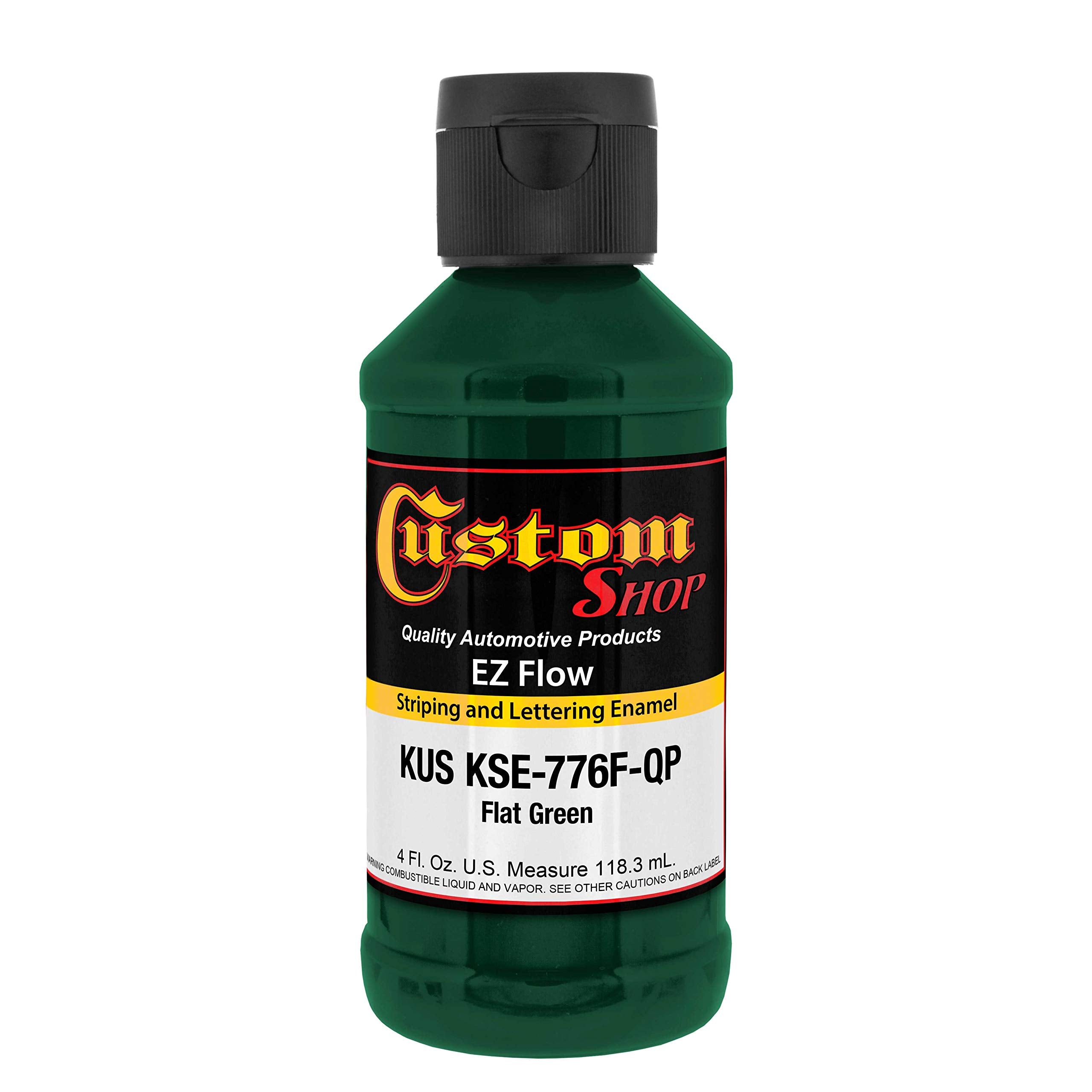 Custom Shop KSE776F-QP Flat Green - EZ Flow Striping Lettering Enamel - 4 Ounce