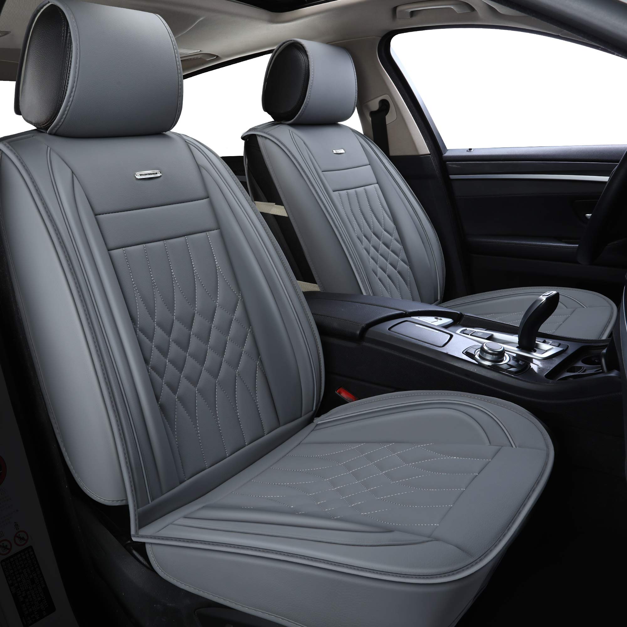 Luckyman Club 2 Pcs Gray Car Seat Covers Fit Most Sedan Suv Truck Fit For Escape Chevy Silverado Spark Traverse Volt Murano Path