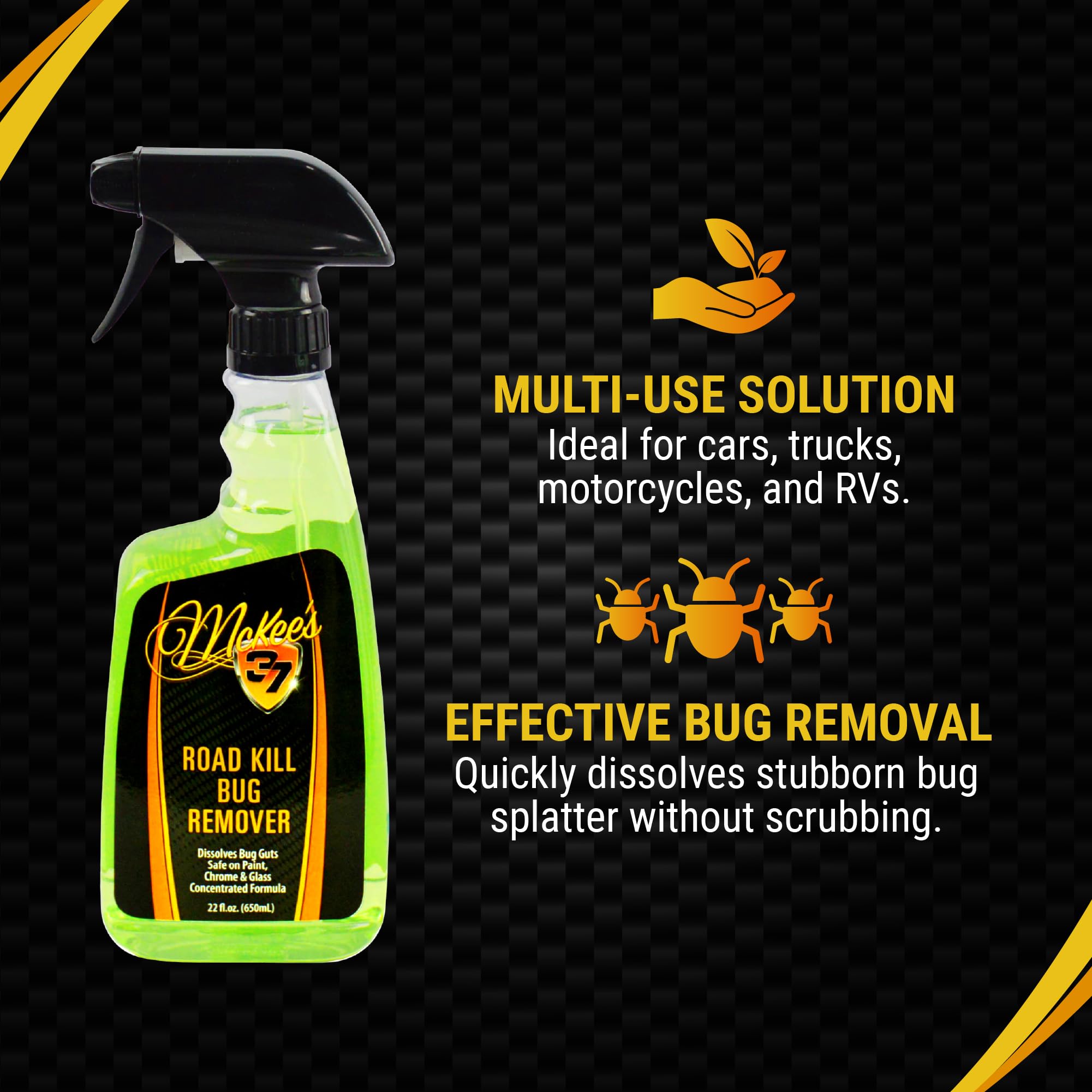 Mckee'S 37 - Road Kill Remover | Powerful Bug And Tar Remover, Easy And Convenient Car Bug Eliminator Spray For Cars, Trucks, Mo