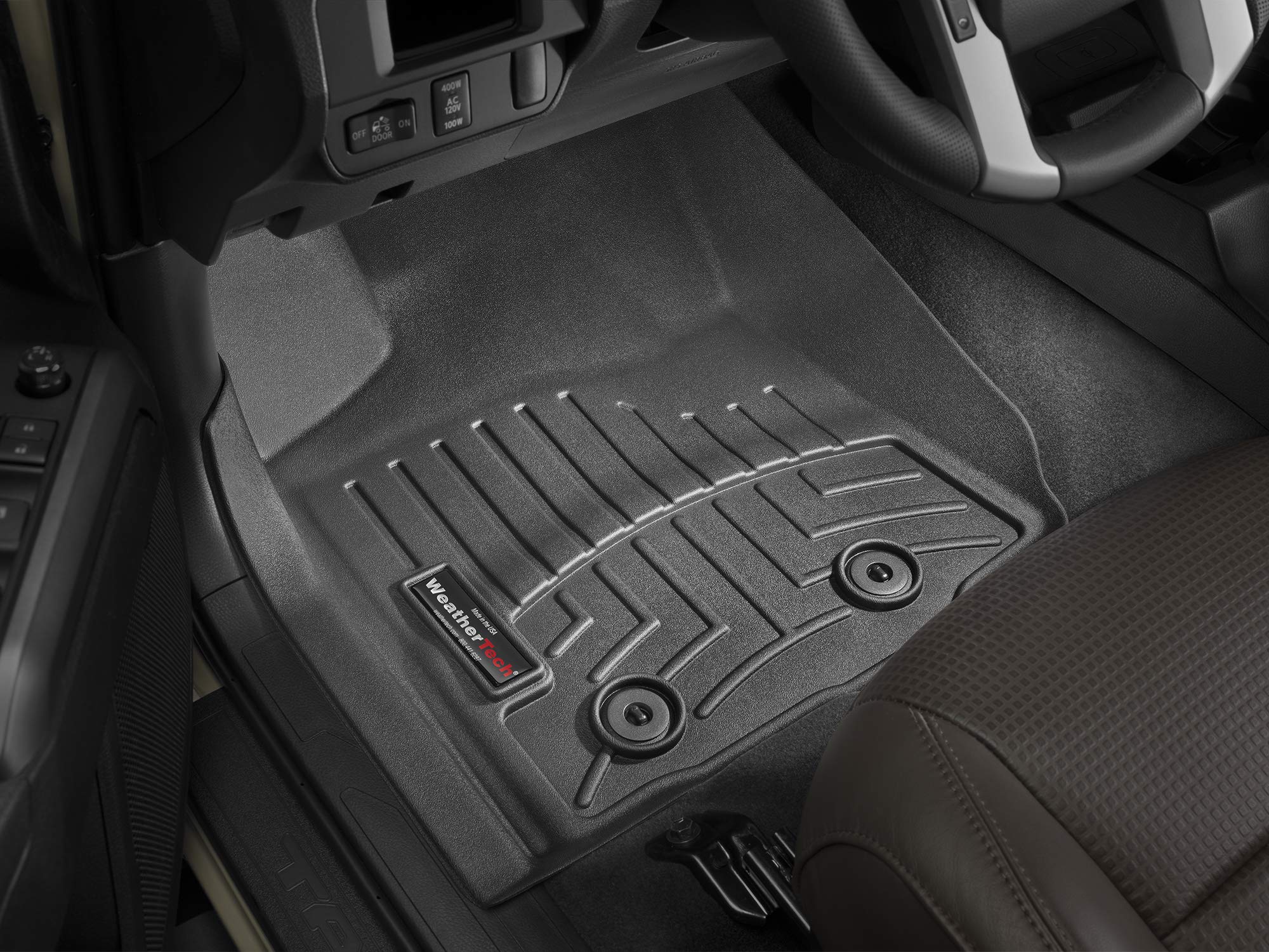 Weathertech Custom Fit Floorliners For Toyota Tacoma (Automatic) - 1St Row (4412991), Black