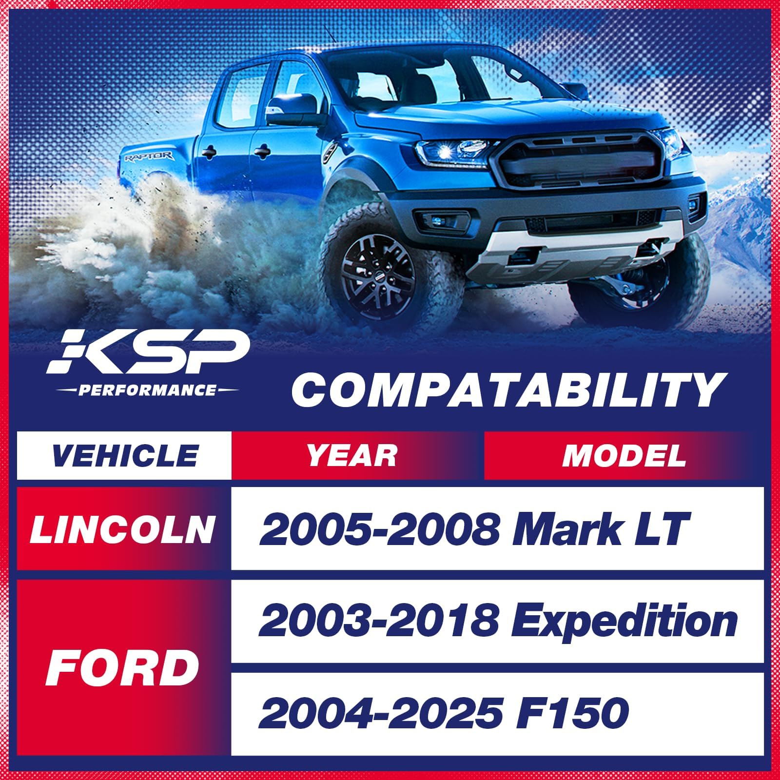Ksp 3In Level Lift Kits For F150 2004-2025,3'' Front Leveling Lift Kits Compatible With Expedition 03-18,Mark Lt 2005-2008, Alum