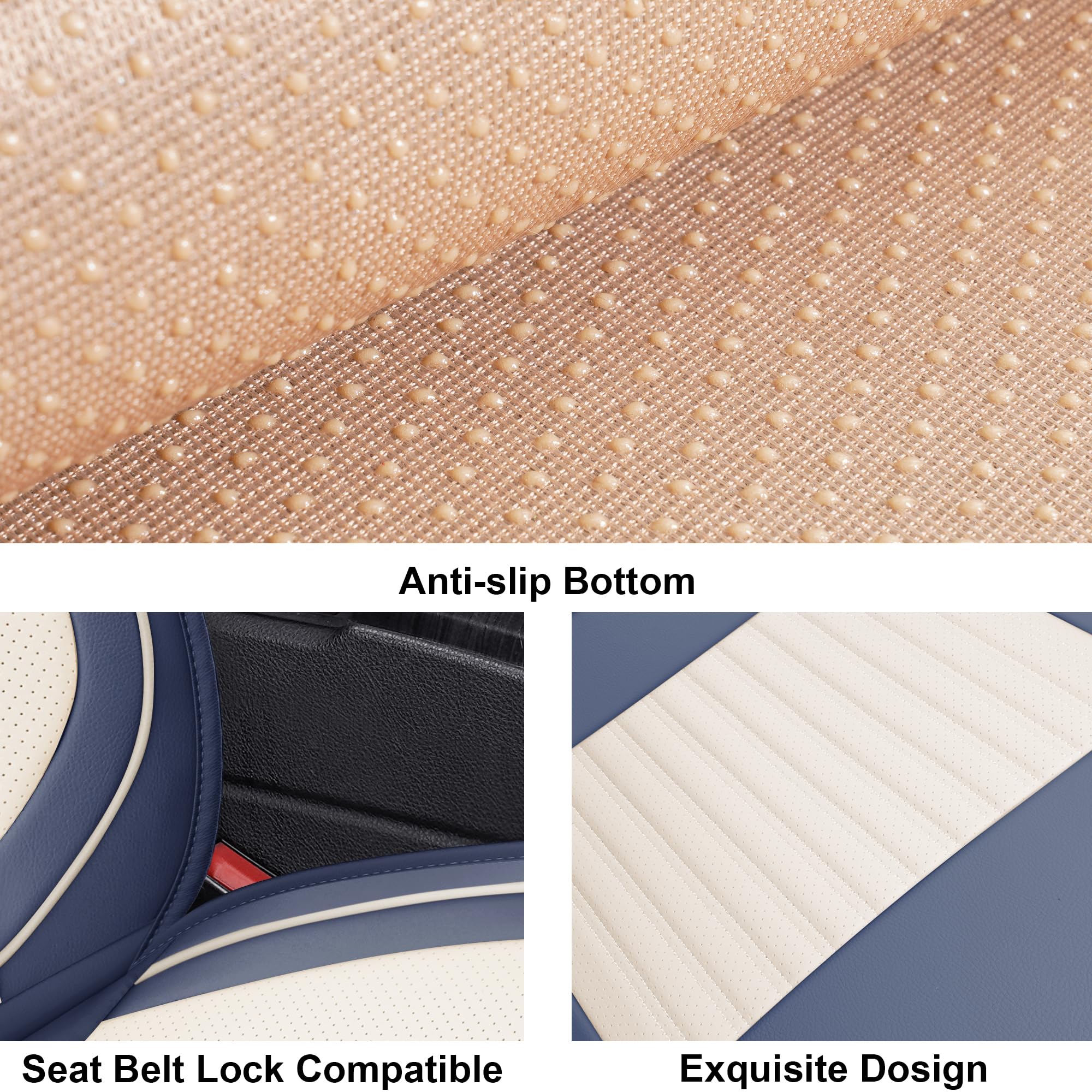 Lingvido Waterproof Car Seat Covers Front Pair, Universal Leather Seat Covers For Cars Suv Trucks With Head Pillow, Automotive P