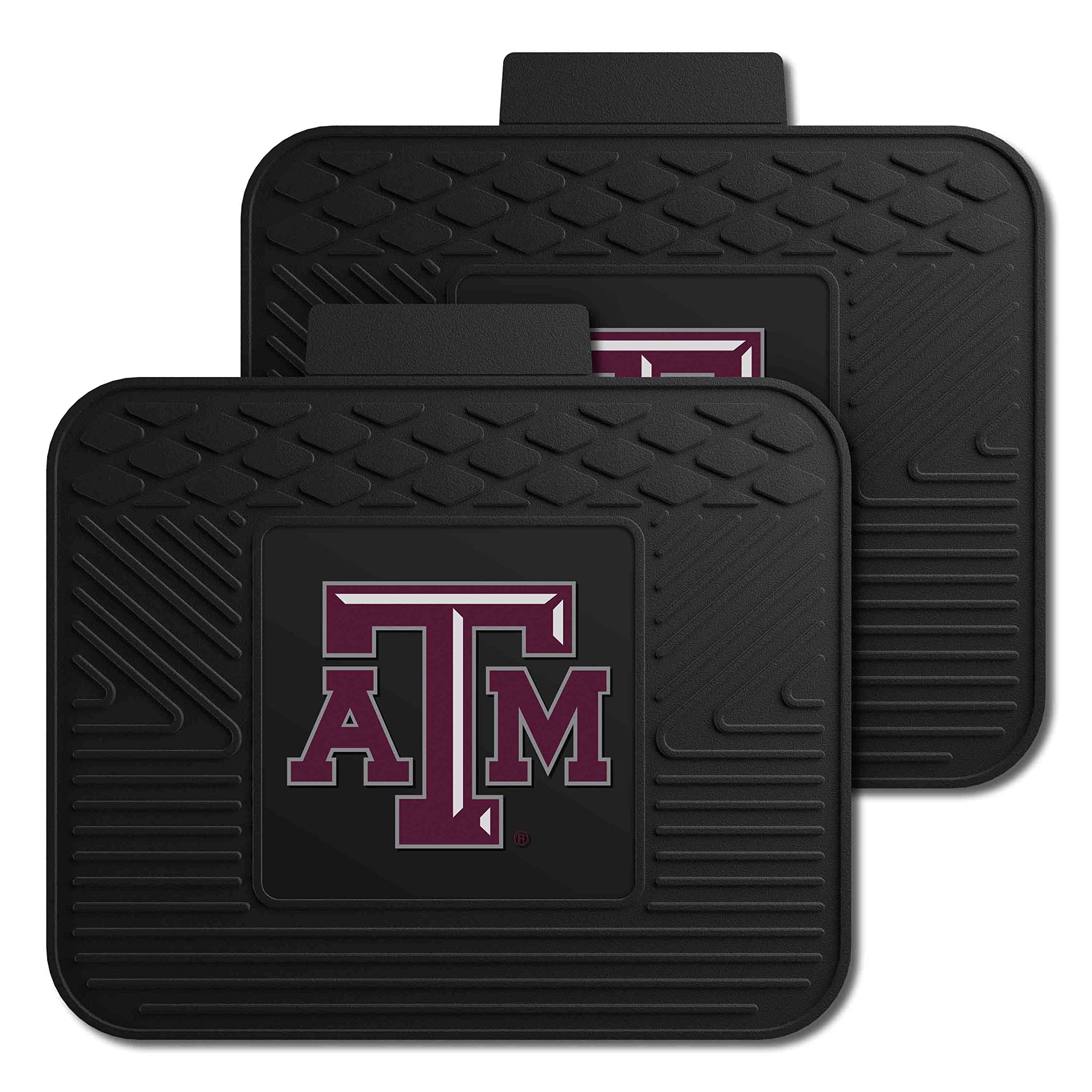 FANMATS Texas A&M Aggies Car Mats Set of 4 - All Weather Rubber - 29"x17" Front, 14"x17" Rear - Universal Fit