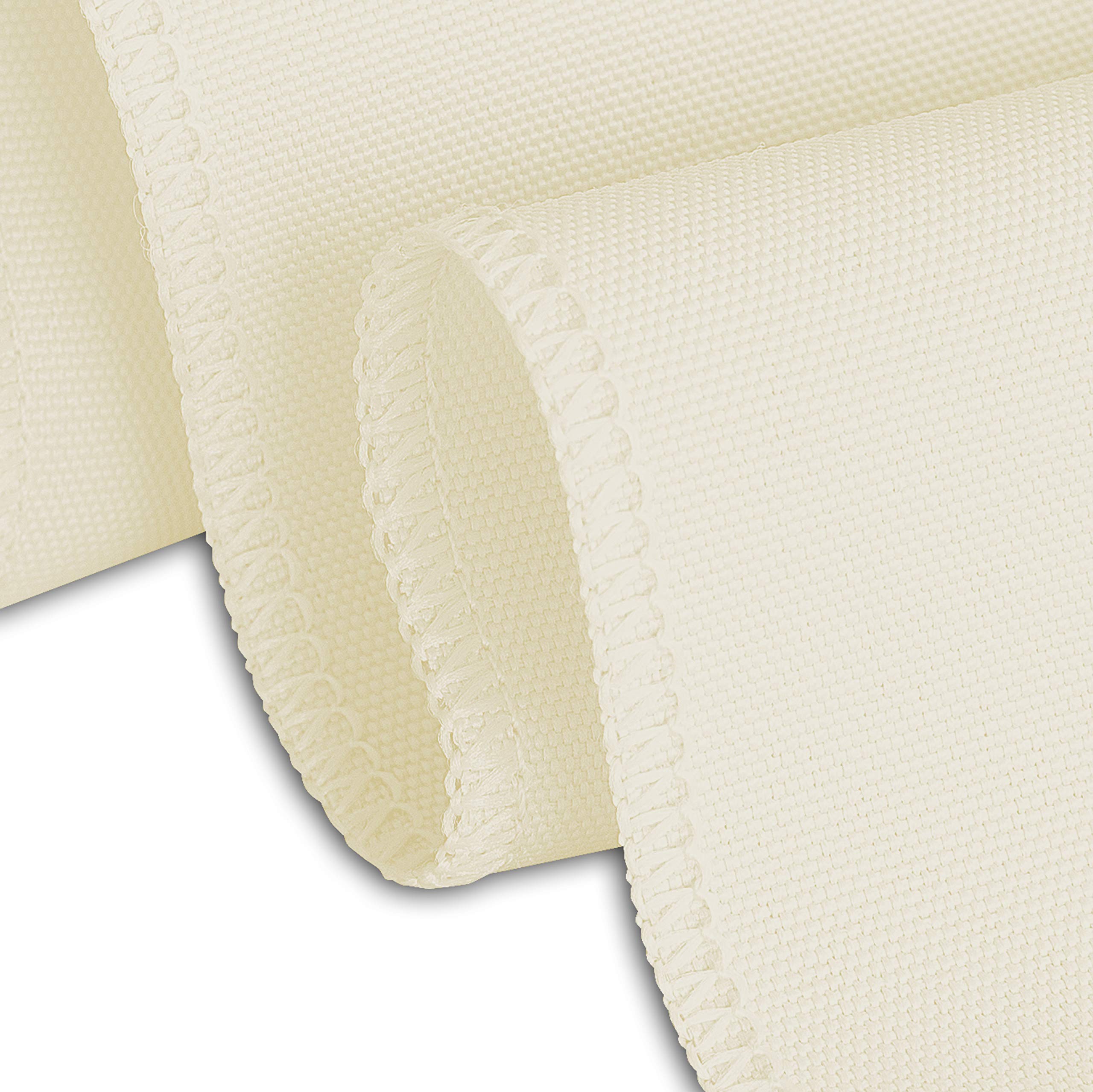 Linentablecloth 70-Inch Round Polyester Tablecloth Ivory