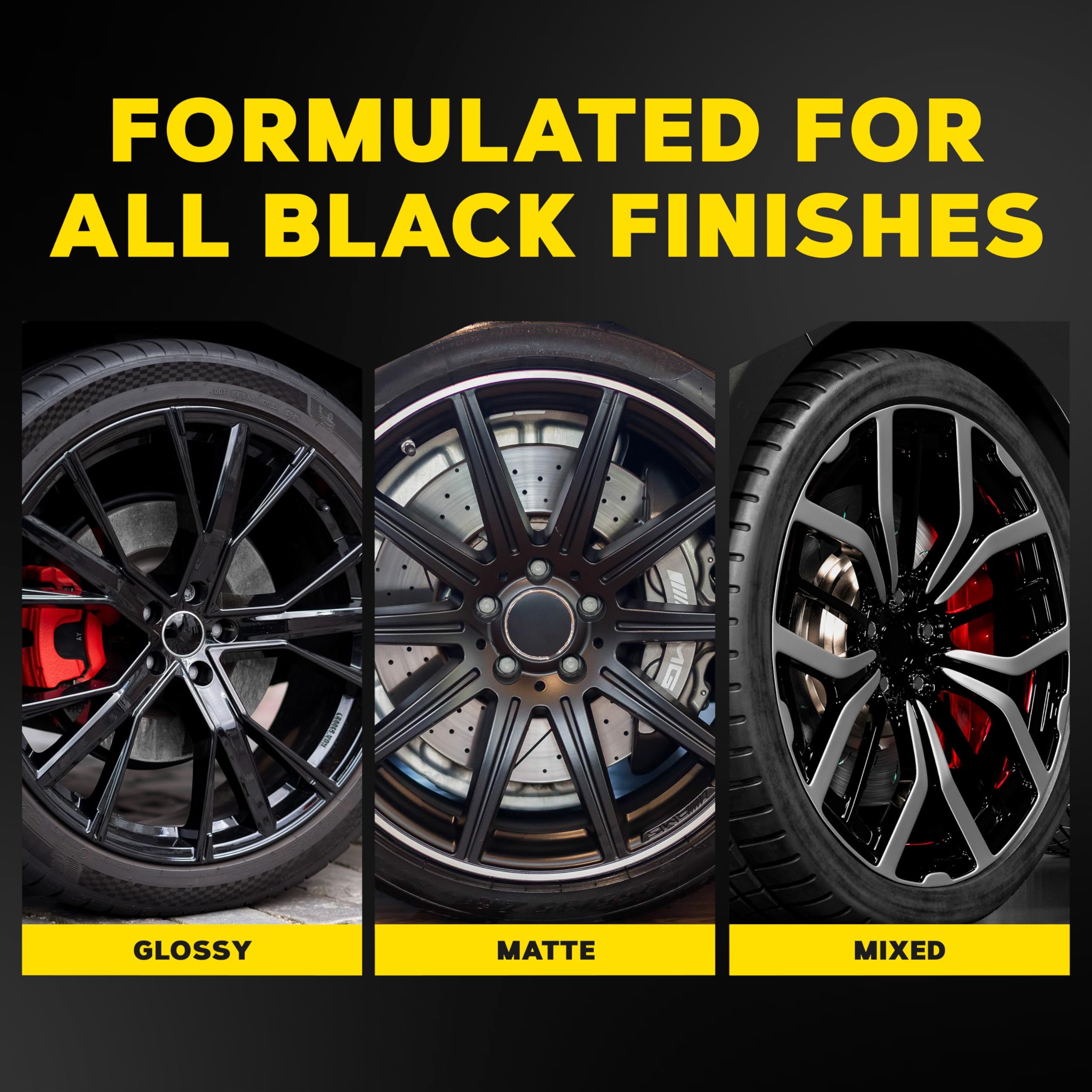 Meguiar'S Hot Rims Black Wheel Cleaner, Best Cleaner For Matte Black Wheels - 24 Oz Spray Bottle