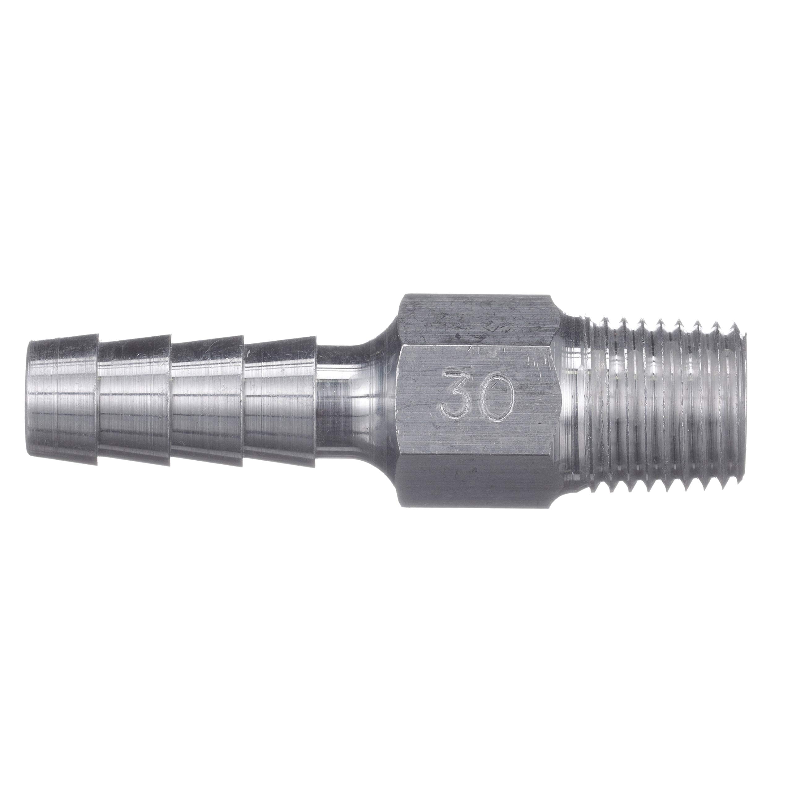 Attwood 88Fas014-6 Fuel Tank Fitting — Male Thread, Anti-Siphon Valve, ¼-In. Npt X 3/8-In. Barb, Aluminum