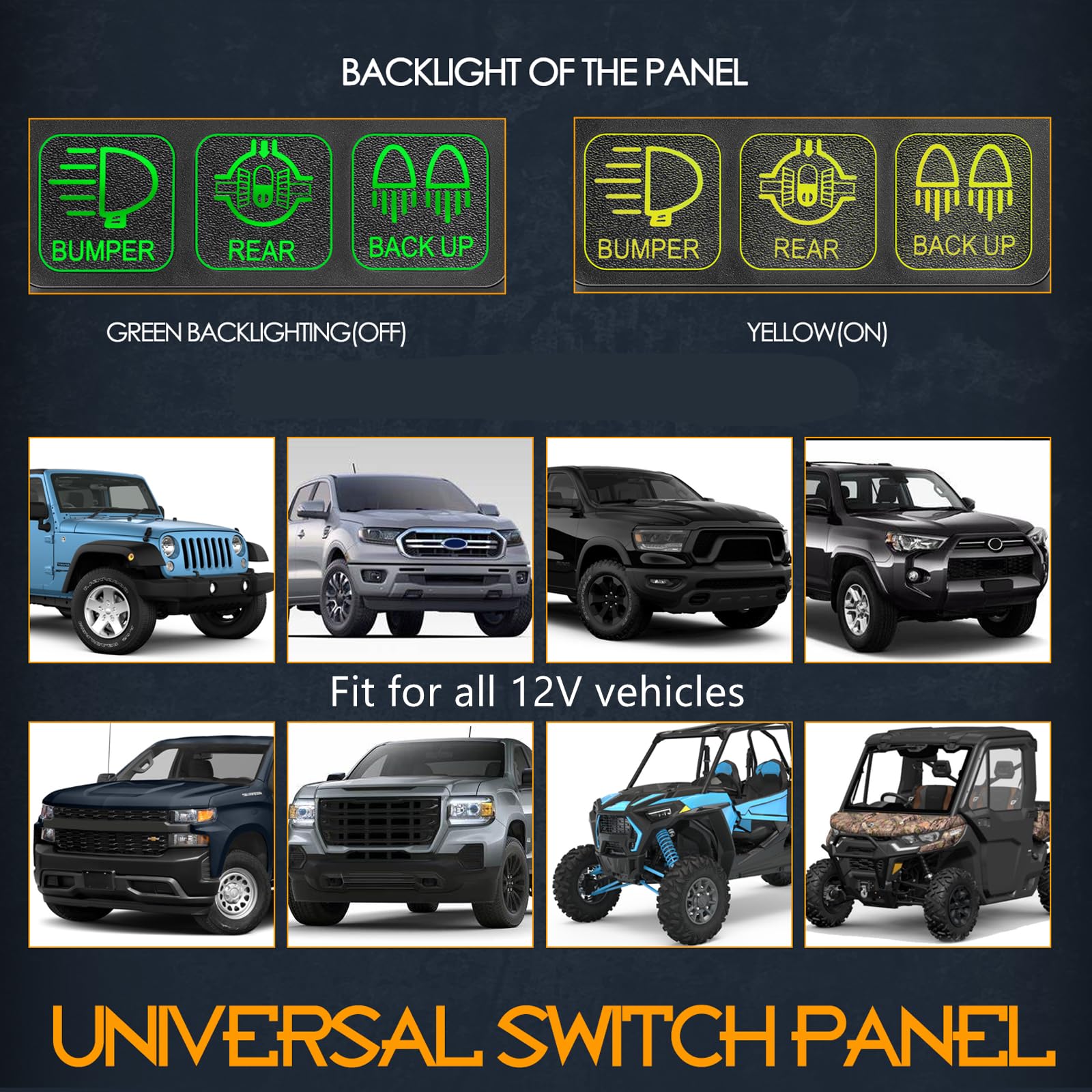 6 Gang Switch Panel, Nirider 12V Universal Circuit Control System With Fuse Relay Box Button Switch Pod Touch Switch Box For Truck Wrangler 4Runner Atv Utv Suv Car Boat