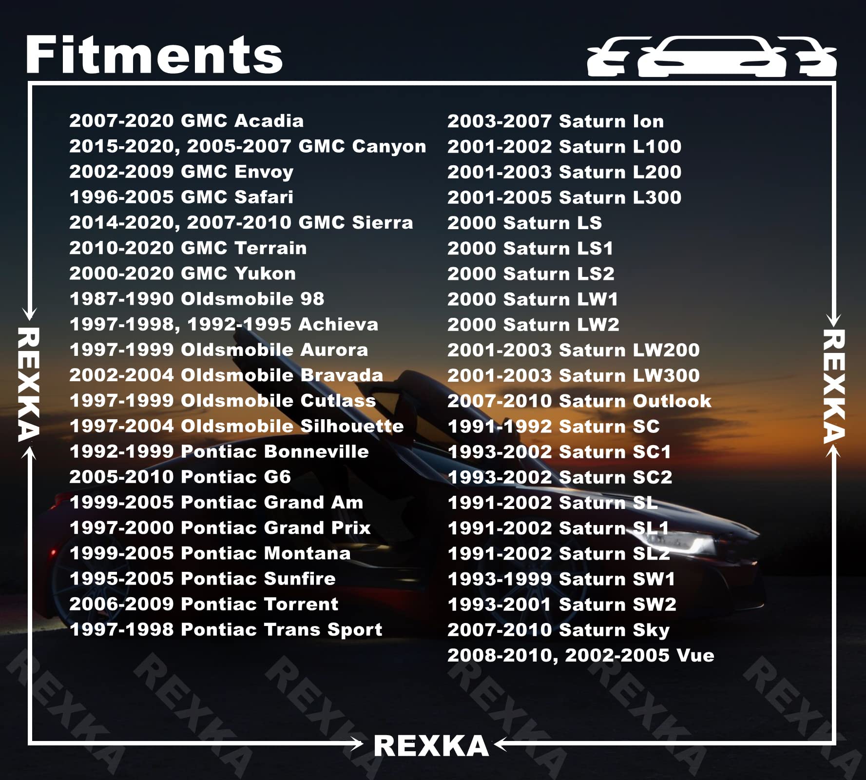 Rexka Fender Liner and Bumper Cover Kit - 15 Sets, Steel, One Size for GM Chevrolet Camaro, Colorado, Corvette, and More