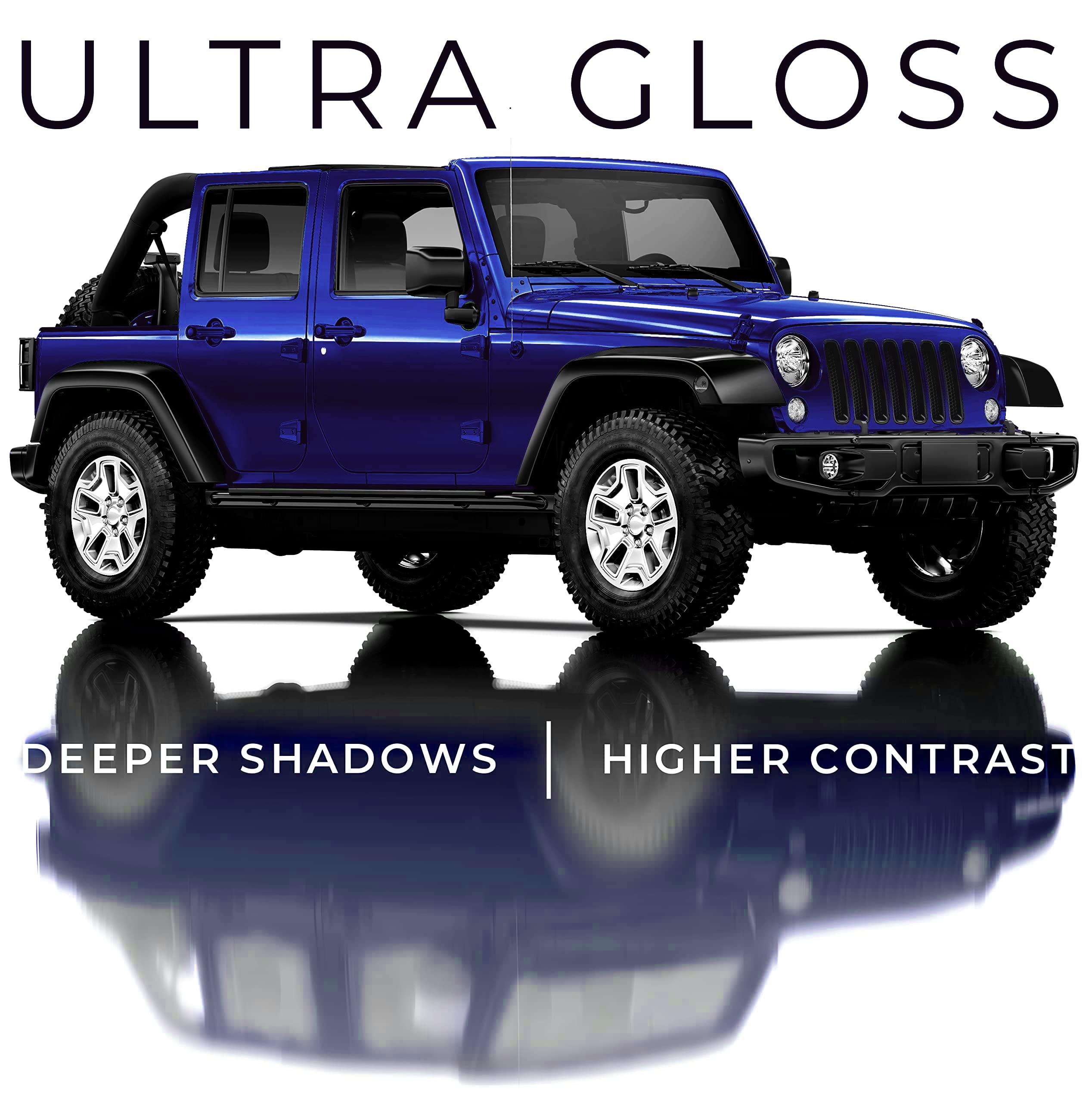 Vvivid+ Ultra Gloss Neptune Pearl Blue 25Ft X 5Ft Vinyl Car Wrap Premium Paint Replacement Film Roll With Nano Air Release, Stre