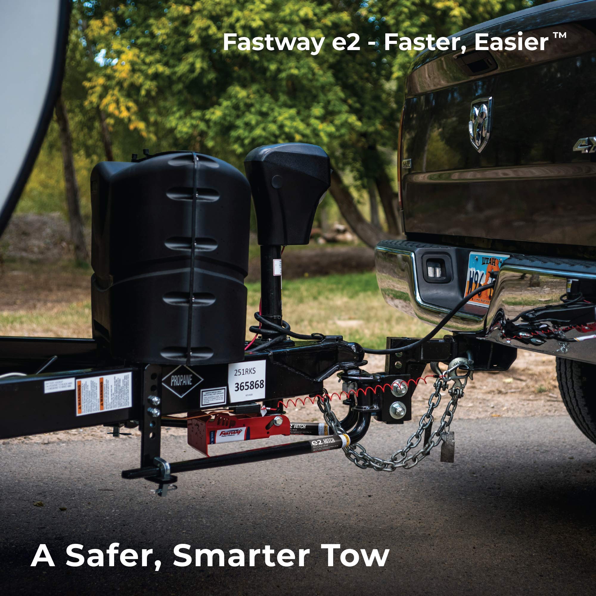 Fastway e2 2-Point Sway Control Round Bar Hitch, 6K Weight Rating, Alloy Steel, Black, Model 94-00-0600