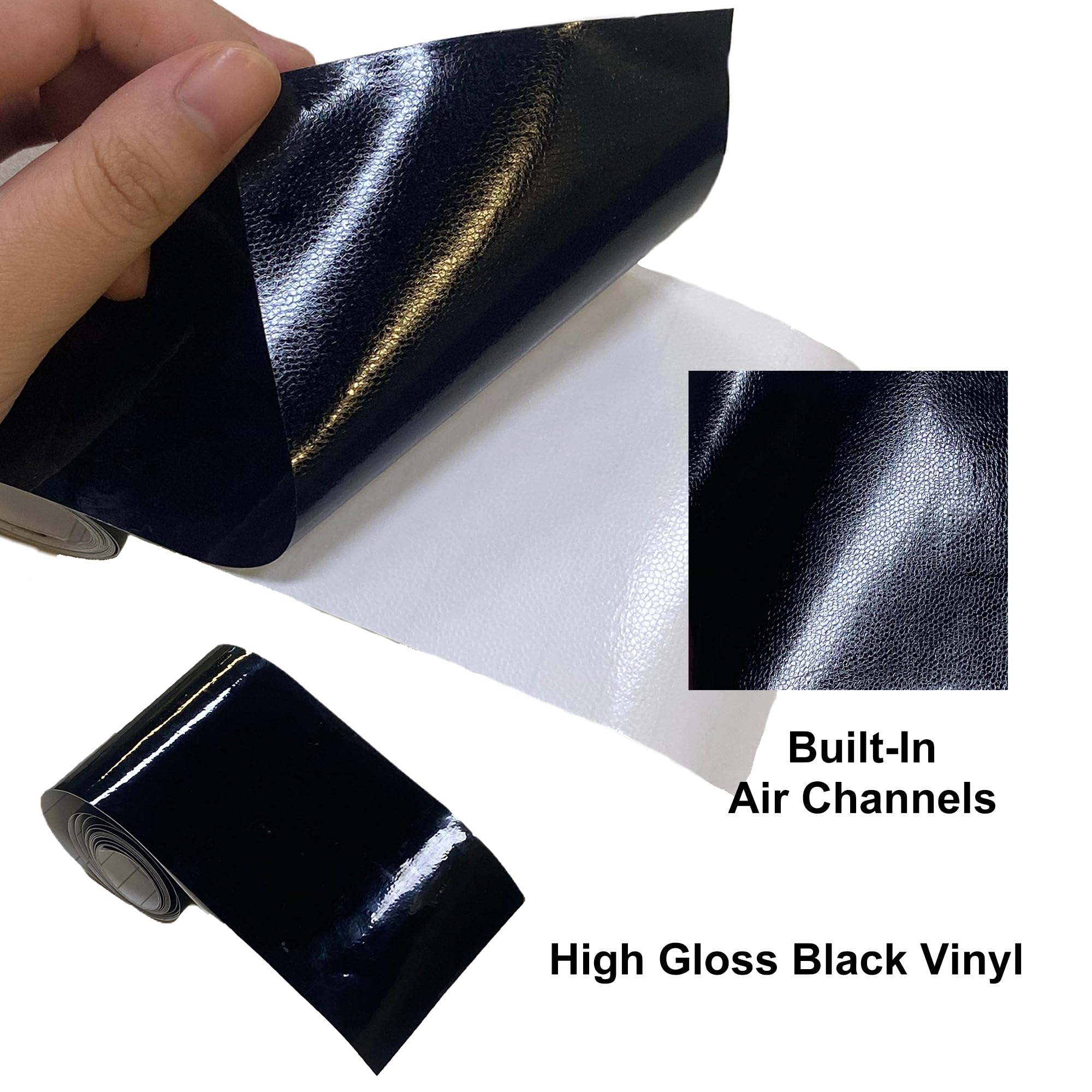 Arespark Gloss Black Vinyl Wrap, Cars Vinyl Film Tapes Kit For Blackout Chrome Delete Window Trim Door With Free Tools (3In X 30