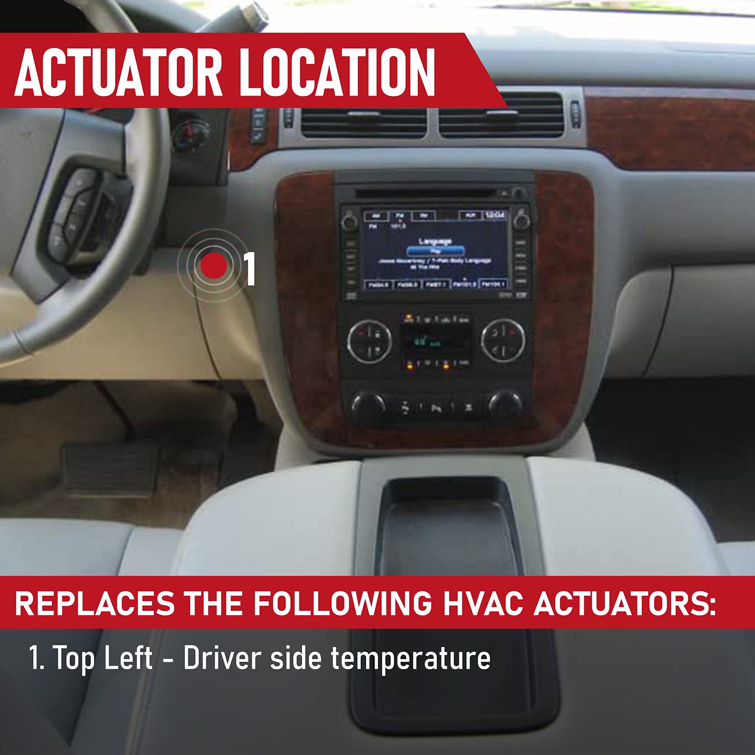 Hvac Air Blend Door Actuator - Replaces 15-73952, 52495593, 89018374, 604-112 - Mode Door Actuator Compatible With Chevy, Gmc, C