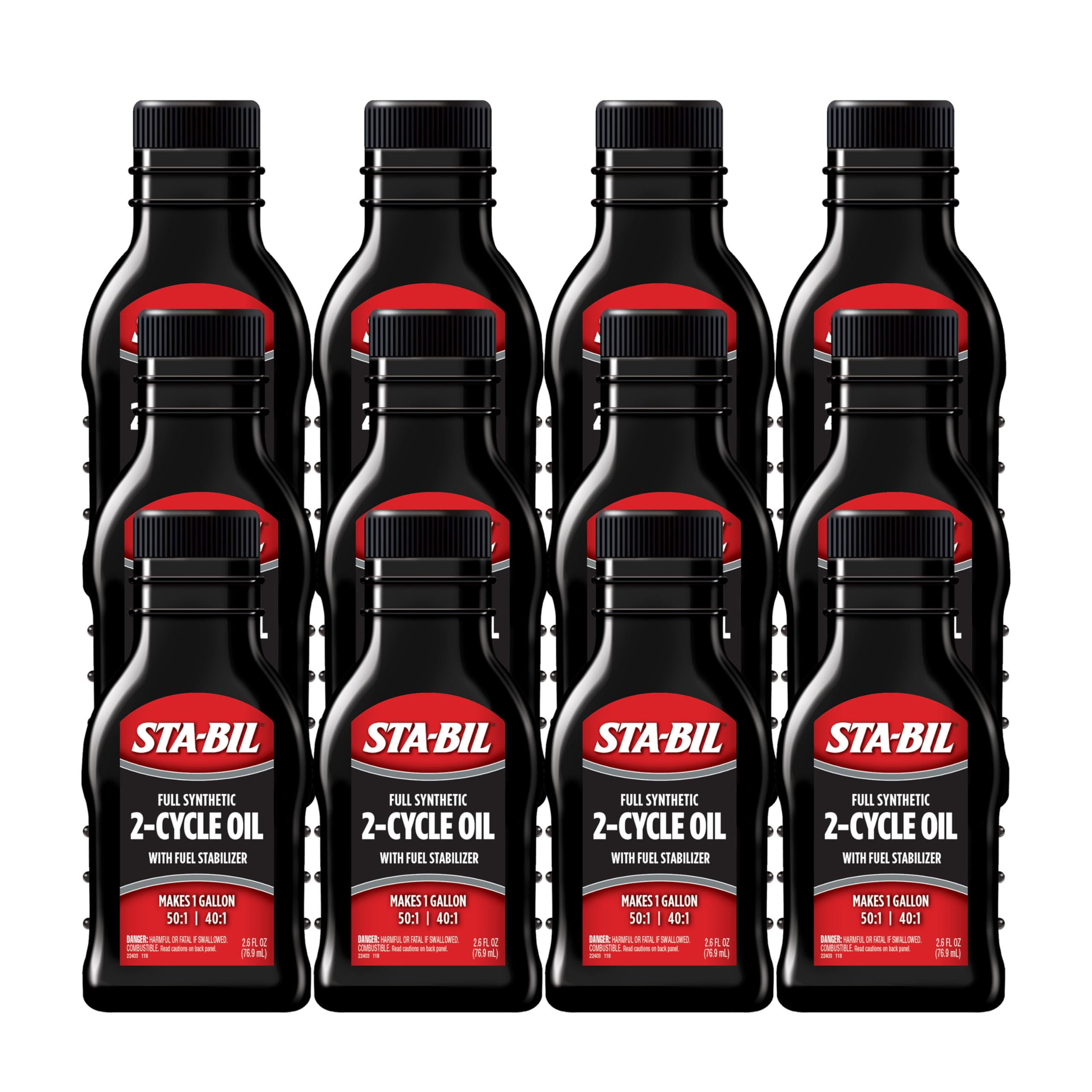 STA-BIL Full Synthetic 2-Cycle Oil - With Fuel Stabilizer For Up To 12 Months Protection - 1 Gallon Multi-Mix - 50:1/40:1 Mix Ra