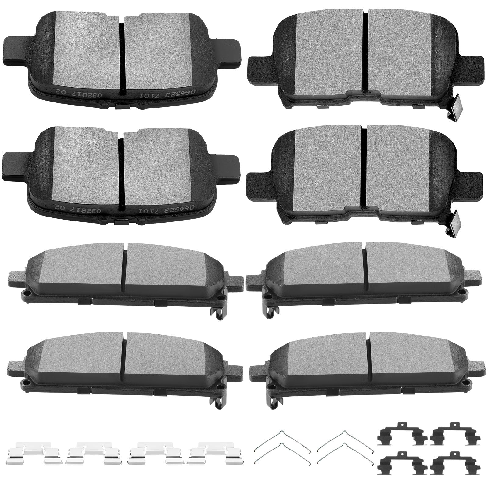 Scitoo D855 D865 Front Semi-Metal Rear Ceramic Brake Pads Sets Fit For Acura Mdx 2003 2004 2005 2006
