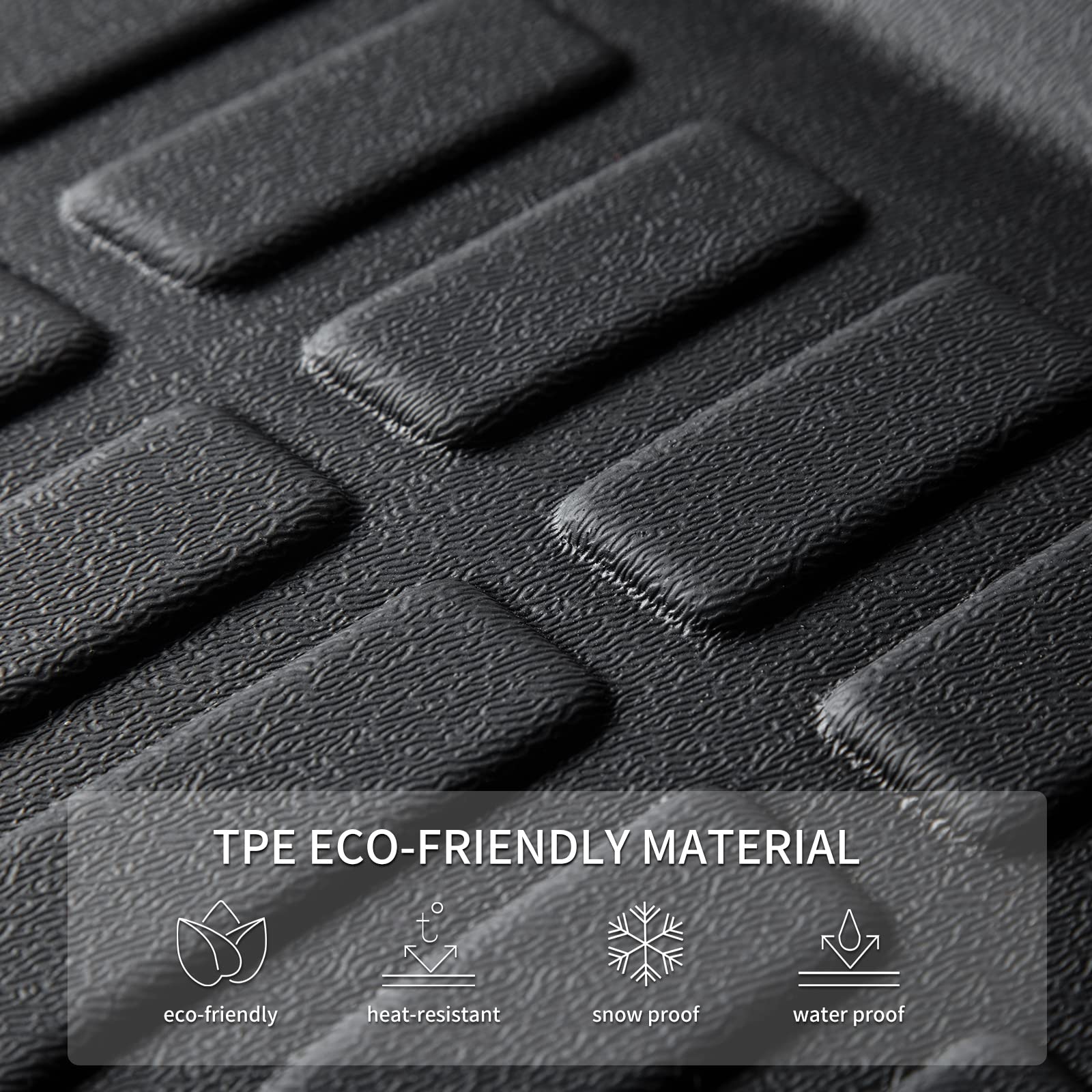 Kelcseecs Floor Mats Custom For Elantra 2020 2019 2018 2017 All Weather Protection Tpe Heavy Duty Non-Slip Automotive Floor Line