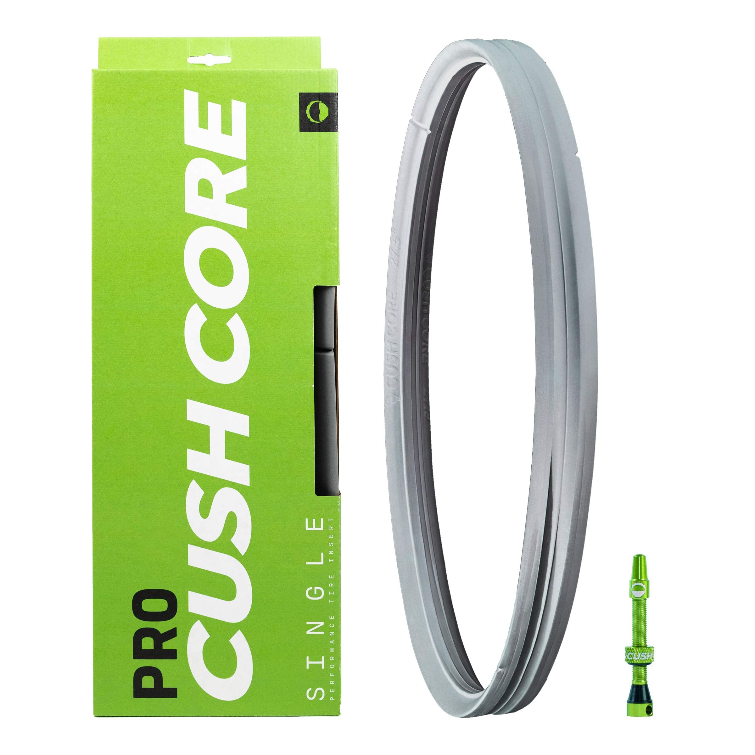 Cushcore Pro Set - Includes (1) Tire Insert, (1) Presta Valve & (1) Rim Sticker, Easy At-Home Installation, Bicycle Tire Inserts