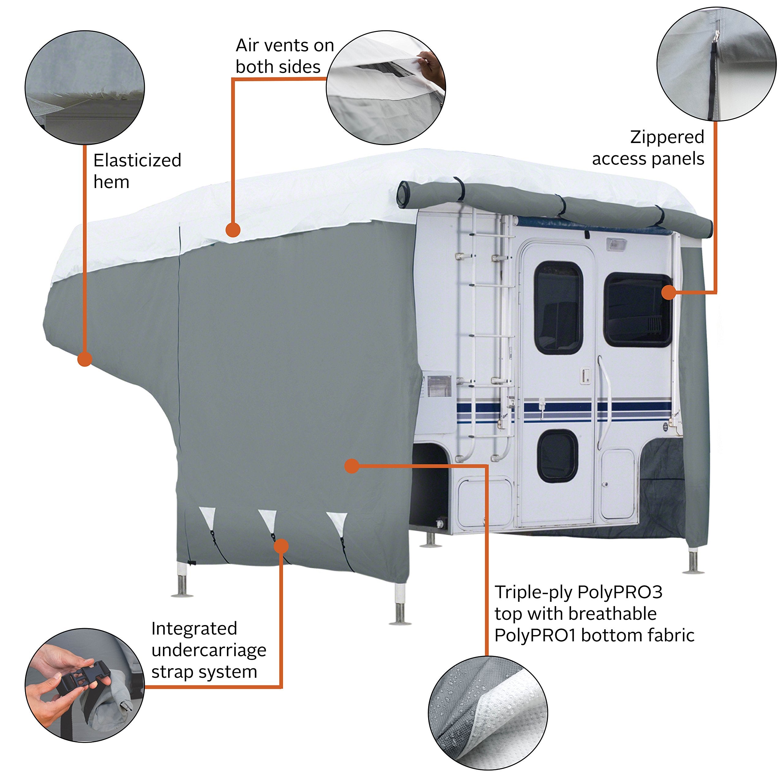 Classic Accessories Over Drive Polypro 3 Camper Cover, Fits 10' - 12' Campers
