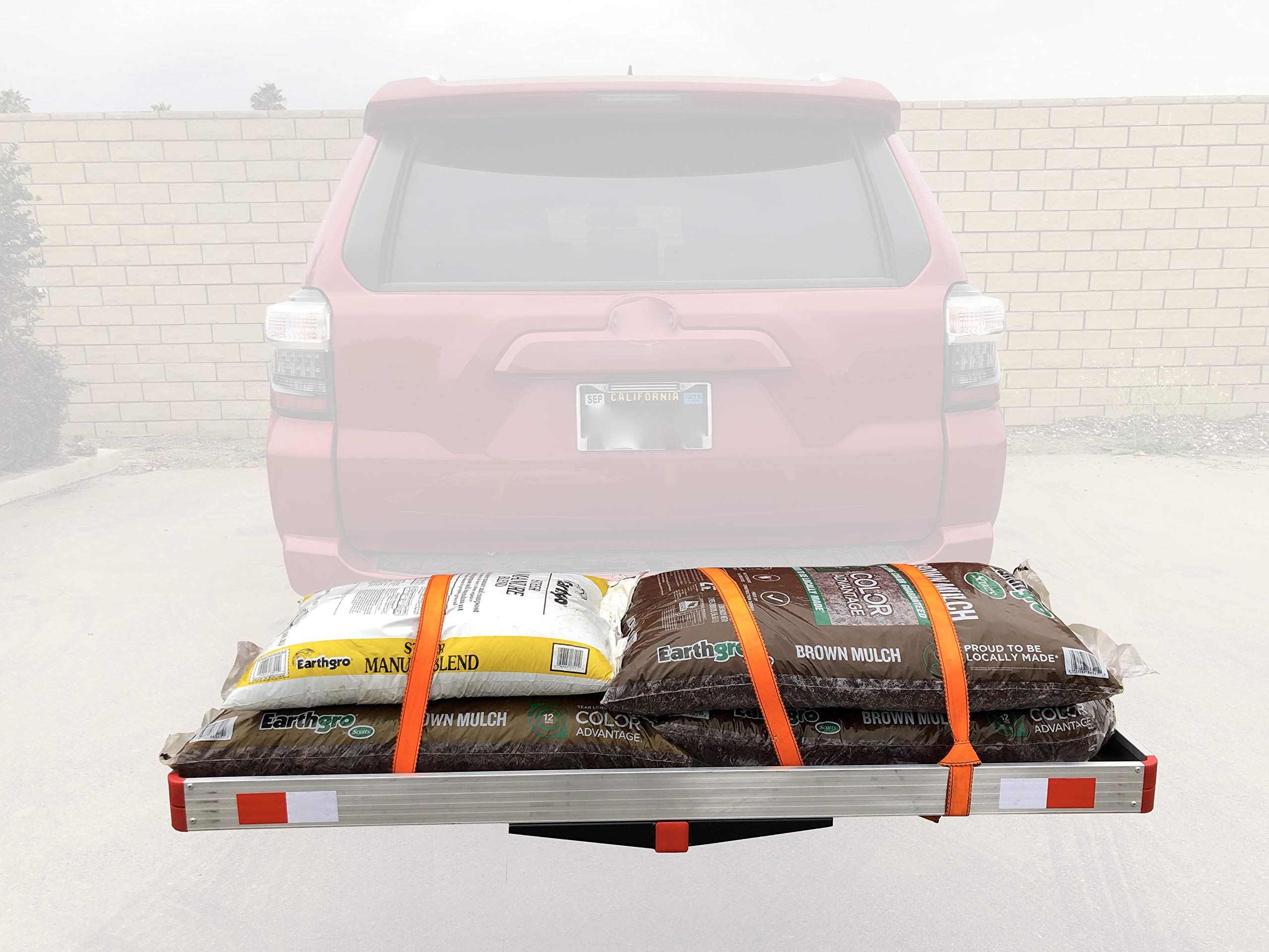 Maxxhaul 60 X 22 Aluminum Cargo Carrier Rack Basket For Luggage For Suv Truck Car Van - 500 Lbs. Capacity, Silver