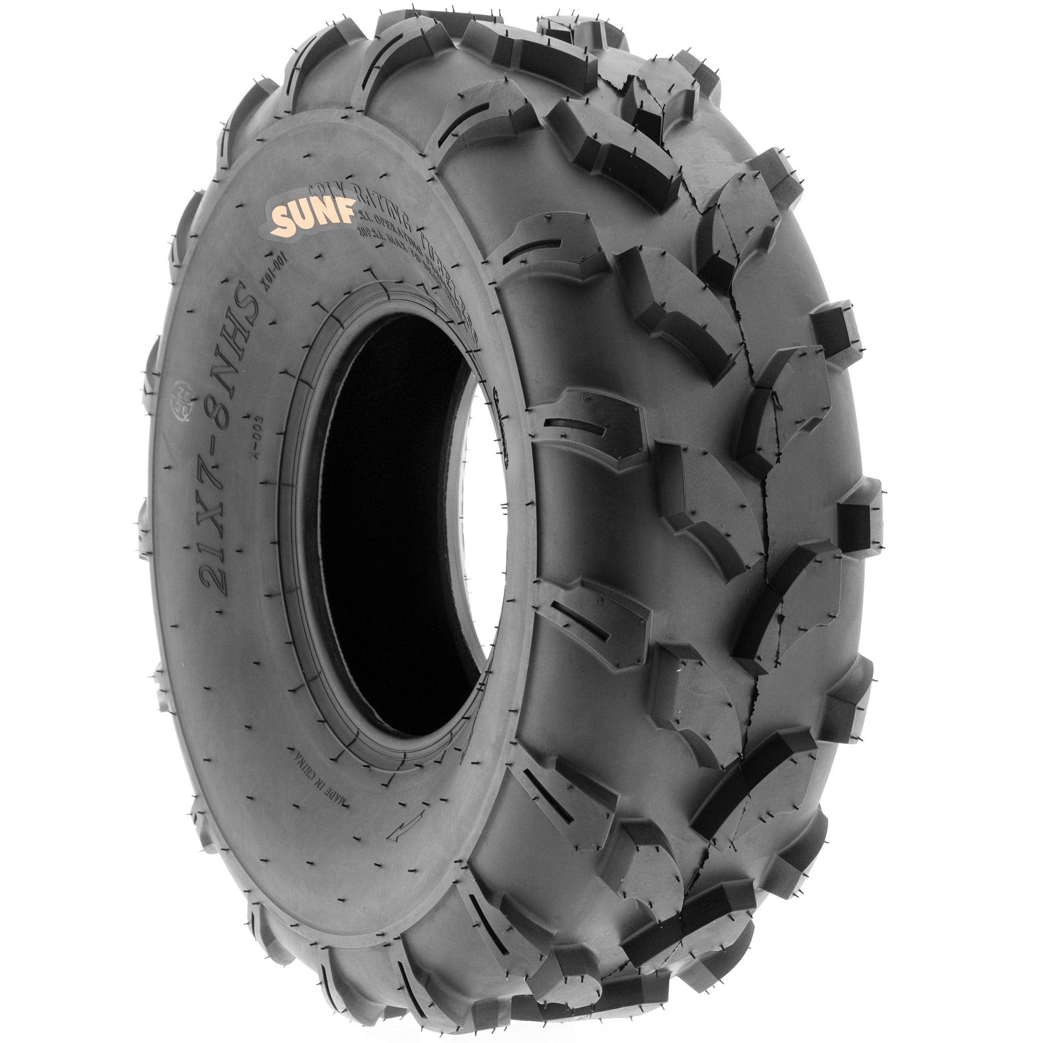 SunF A003 ATV/UTV/Lawn-Mowers Off-Road Tire 21x7-8, 6 PR, Directional Tread (Pair of 2)