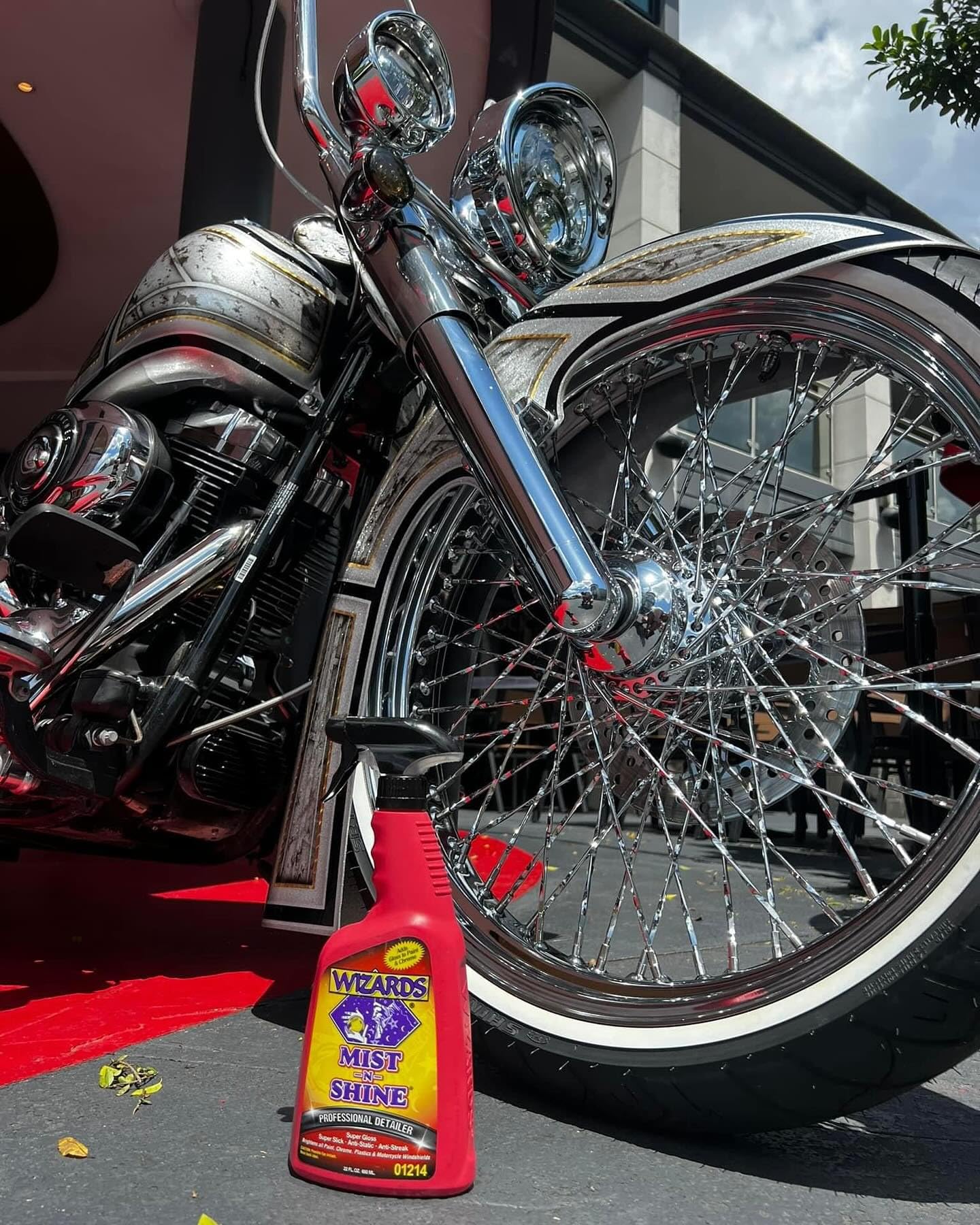 Wizards Motorcycle Cleaning Kit - 66 Fl Oz, Silicone, Quick Detailer Spray, Bug Remover, Portable 5 pc Set, Model 72005