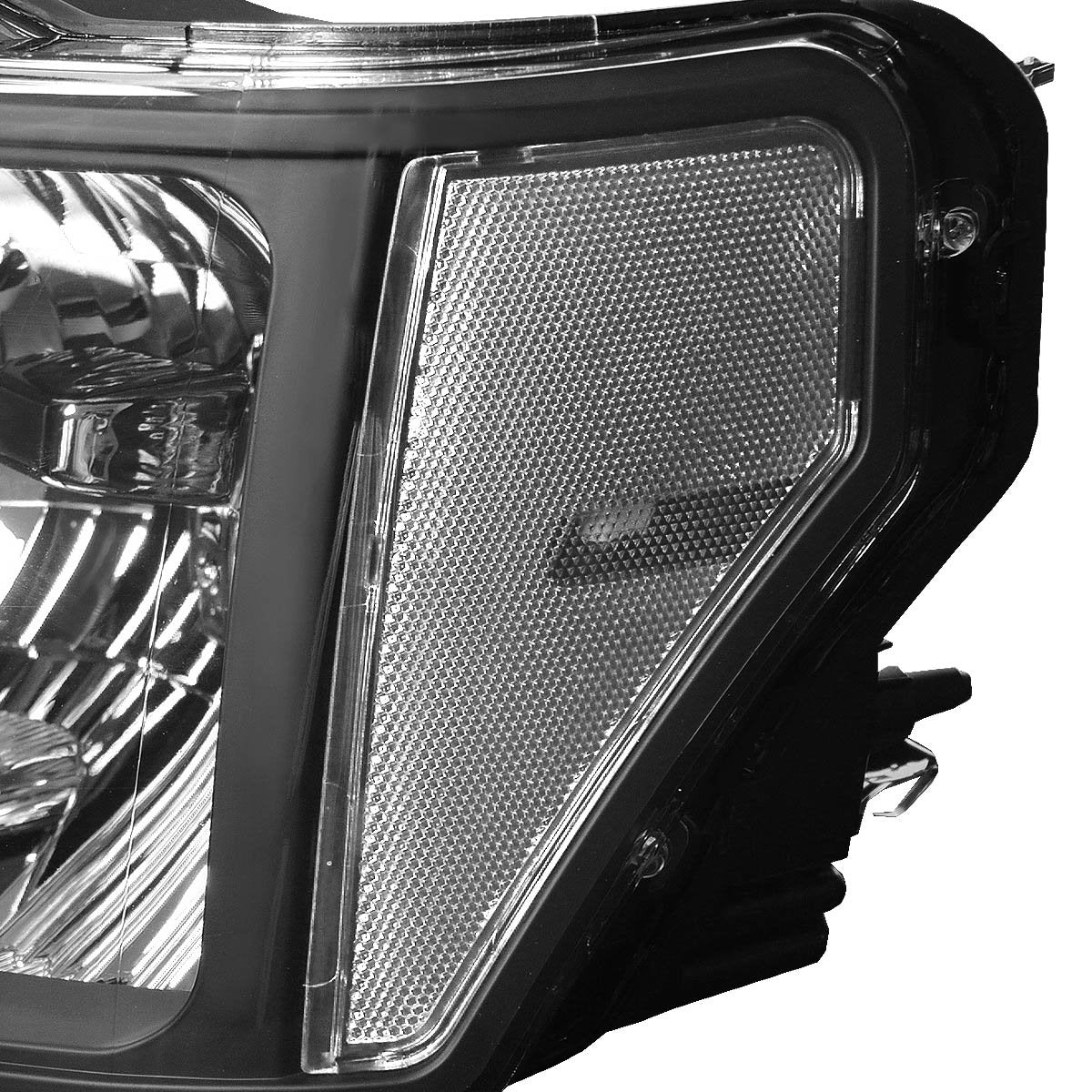 Dna Motoring Hl-Oh-F1509-Bk-Cl1 Black Housing Clear Lens Headlights Compatible With 09-14 Ford F150