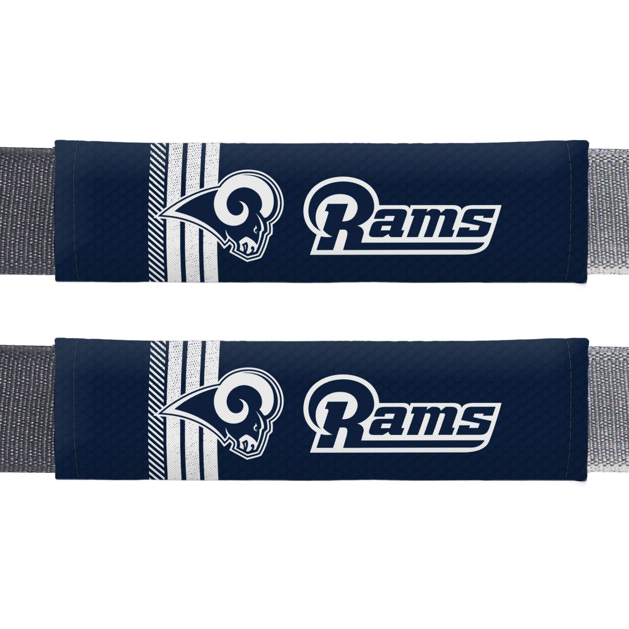 Fremont Die NFL Los Angeles Rams Rally Seat Belt Pads, Universal Fit, Universal Fit, Team Colors