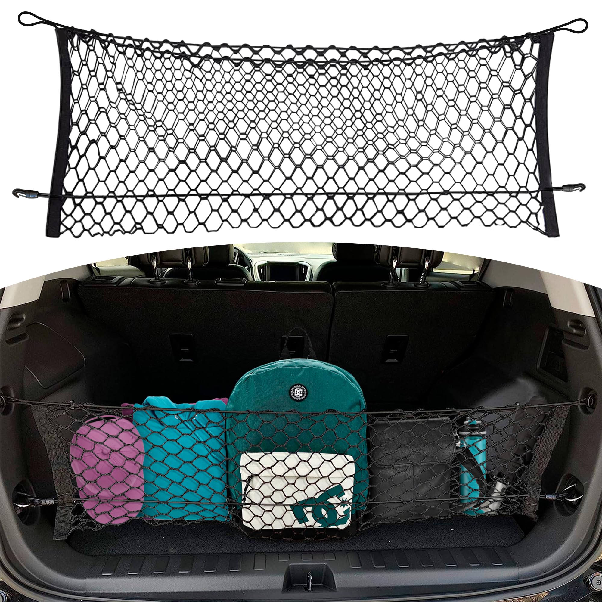 Envelope Style Trunk Mesh Cargo Net For Chevrolet Equinox 2018-2025 - Car Accessories - Premium Trunk Organizers And Storage - C