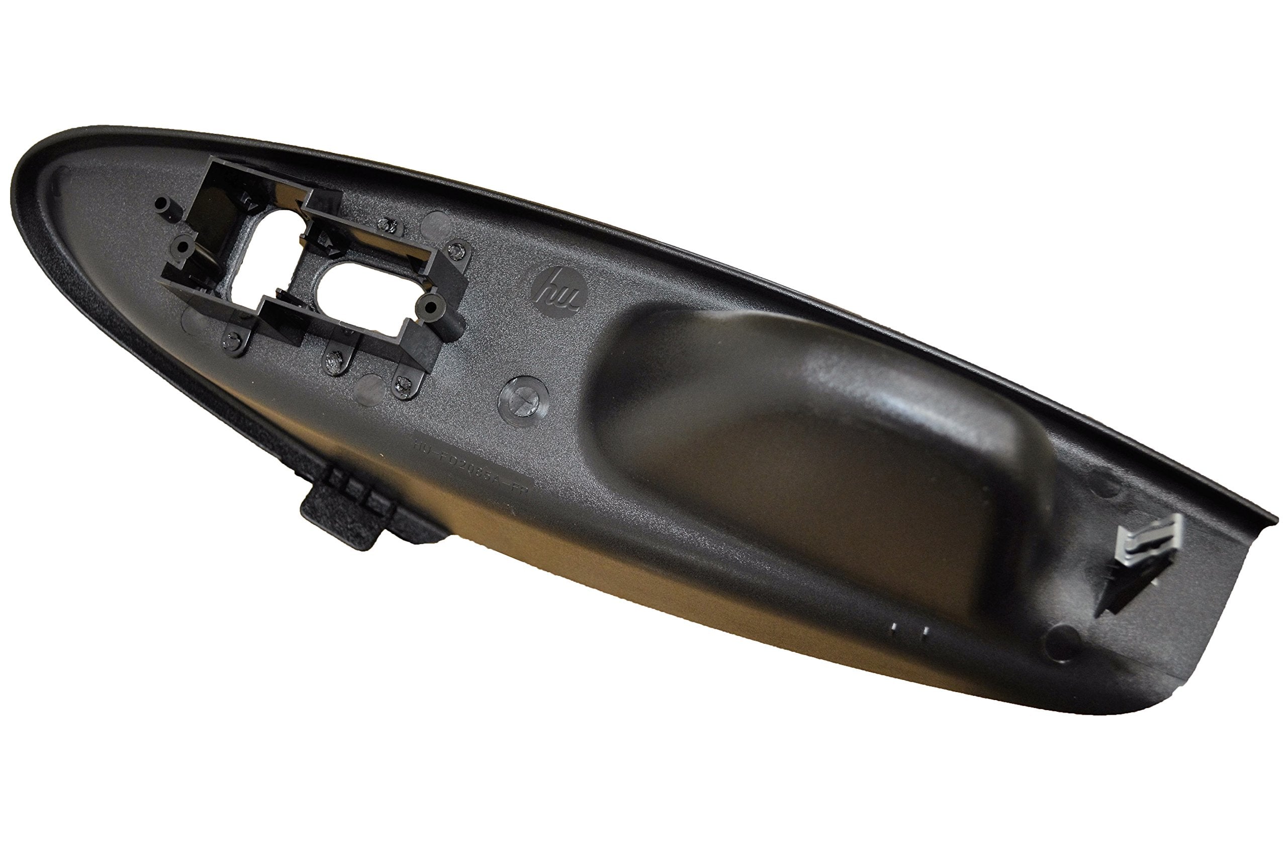 Pt Auto Warehouse Fo-2085A-Fr - Inside Interior Inner Door Panel Pull-Handle Switch Housing Repair Kit, Textured Black - Passeng