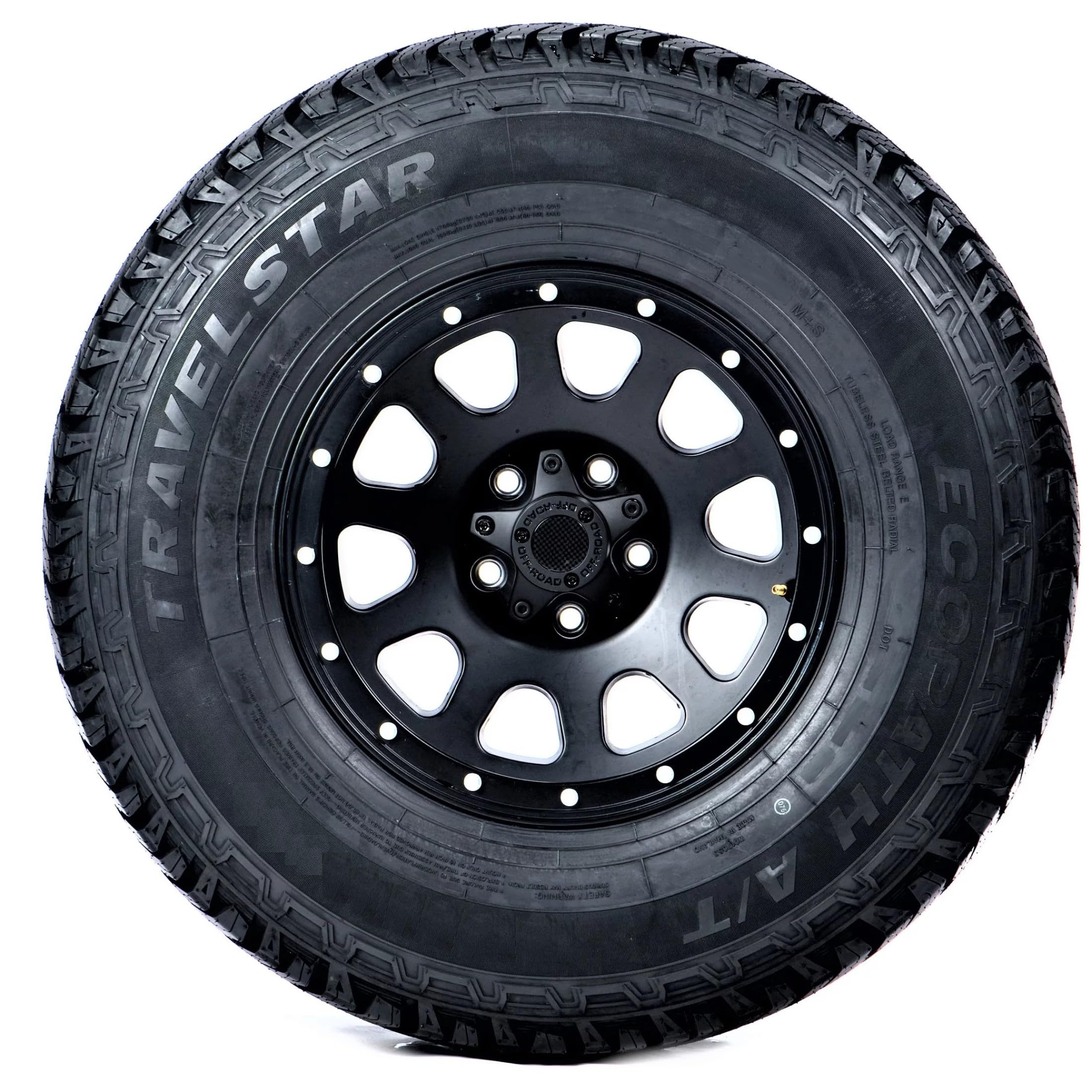 Set Of 4 (Four) Travelstar Ecopath At All Terrain 265/75R16 10 Ply 123S Light Truck Radial Tire + Road Hazard Warranty Included