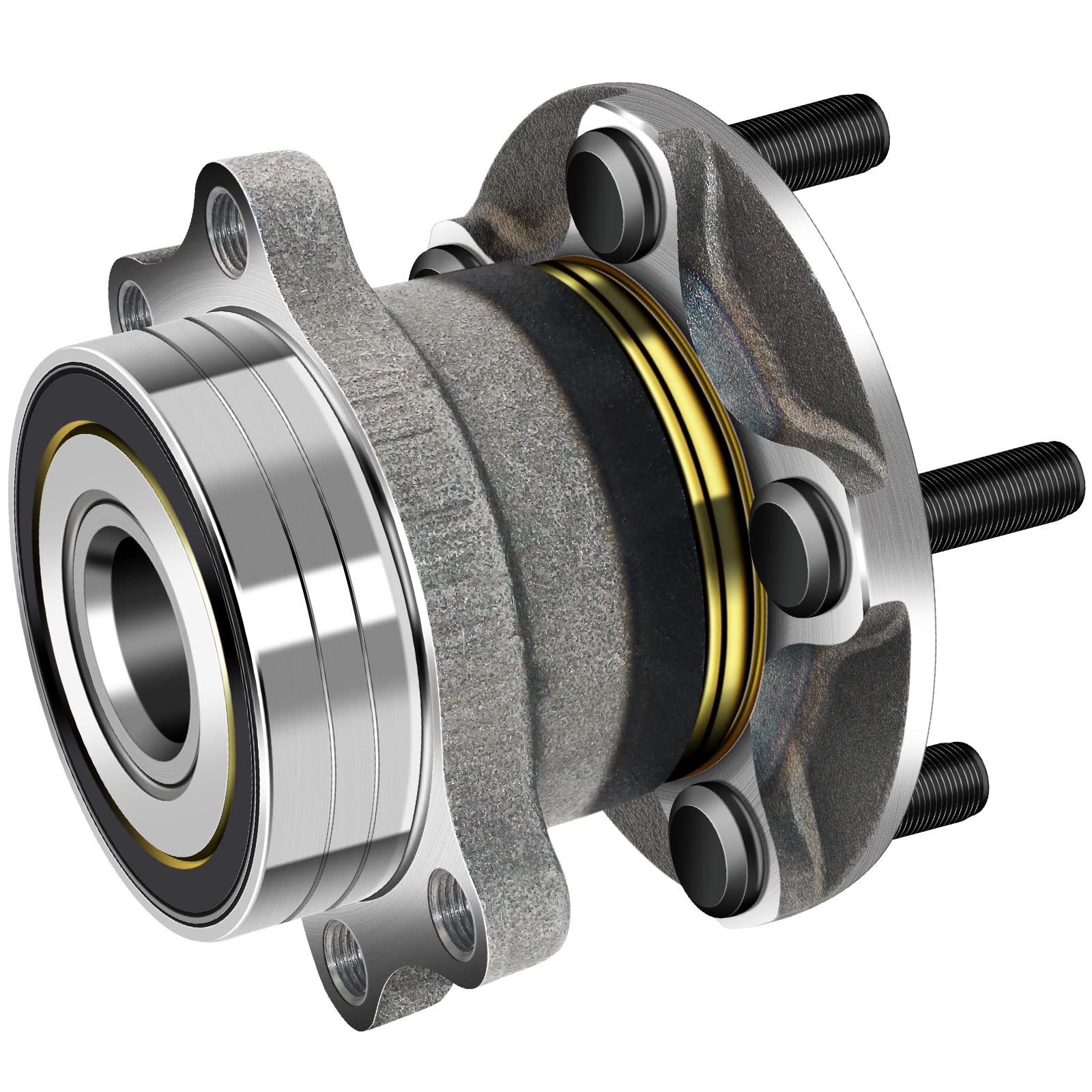 Motorbymotor 512518 Rear Wheel Bearing And Hub Assembly With 5 Lugs Fit For Subaru Forester, Crosstrek, Impreza, Xv Crosstrek Lo