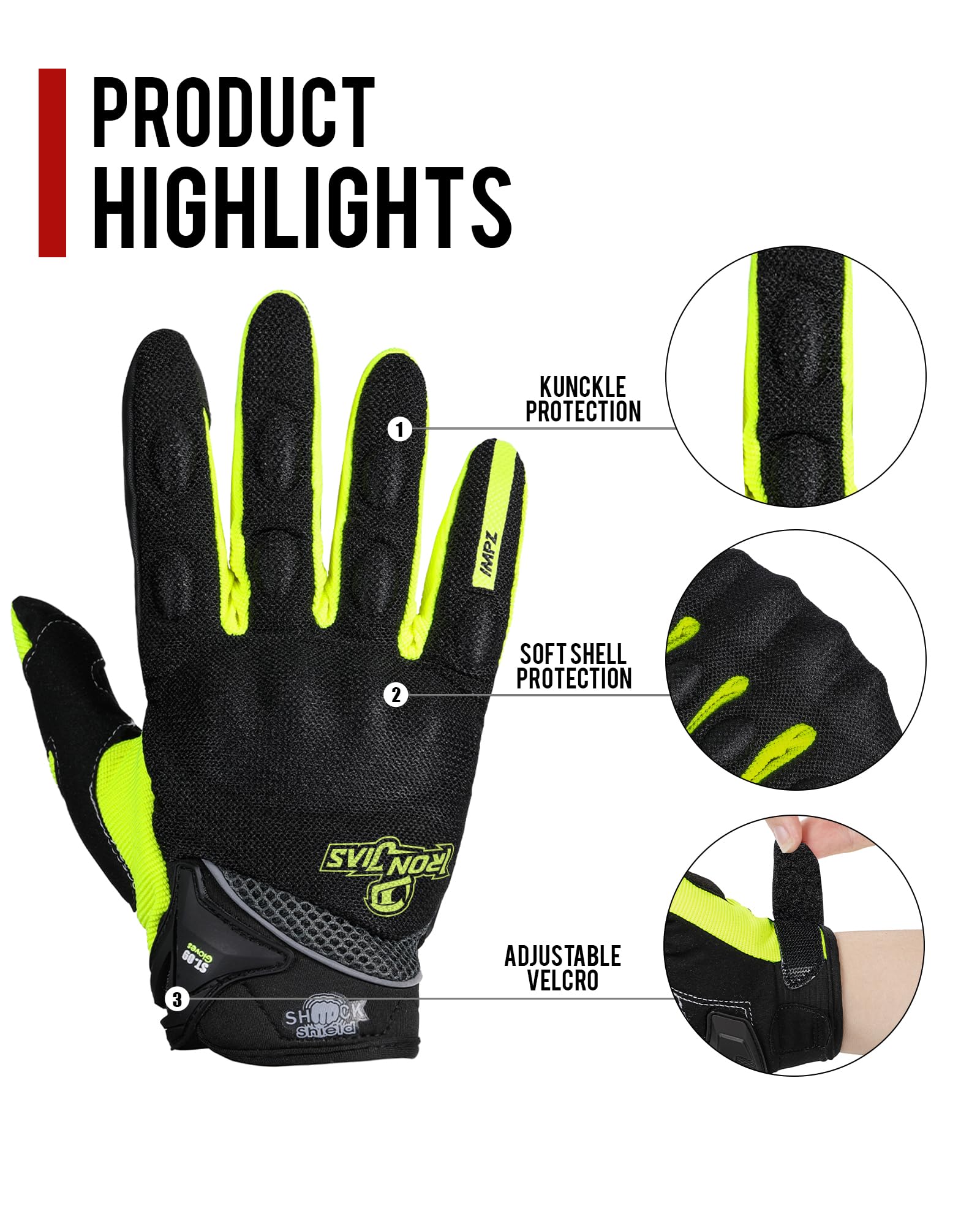 Borleni Motorcycle Gloves Full Finger Touchscreen Motorbike Gloves Camping Climbing Hiking Cycling Riding Gloves For Women Men