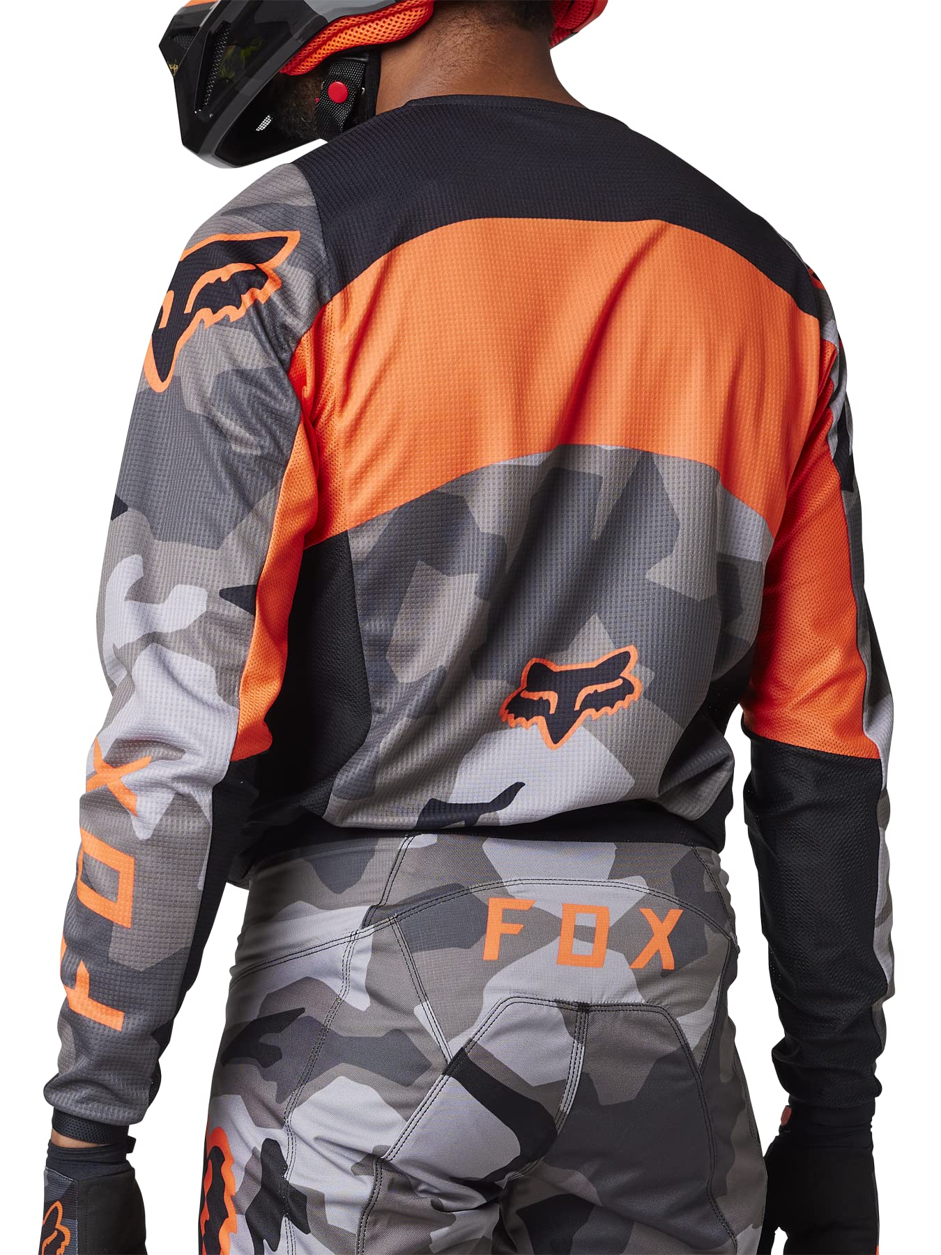 Fox Racing 180 BNKR Motocross Jersey - Small - Grey Camo - Polyester - Model 28827-033