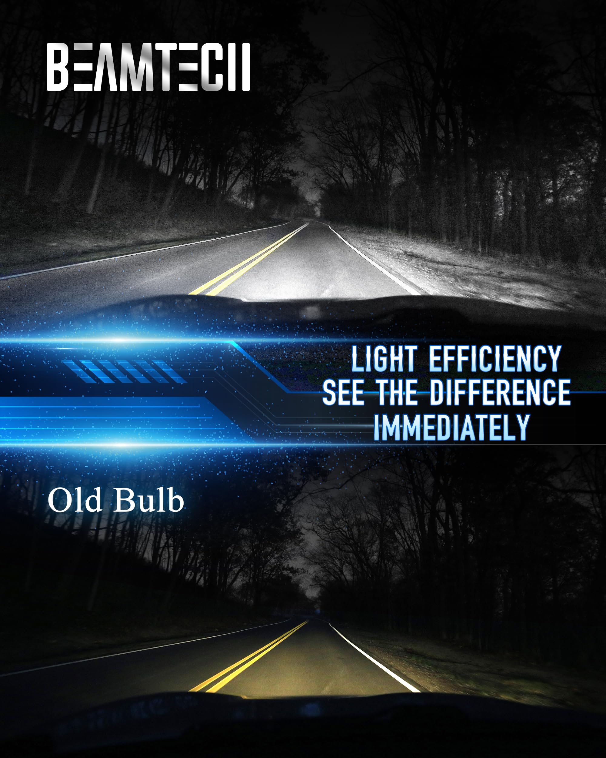 Beamtech 9006 Bulbs, Hb-4 Fog Light, G-Xpower Chips 500% Brighter Plug And Play, Pack Of 2