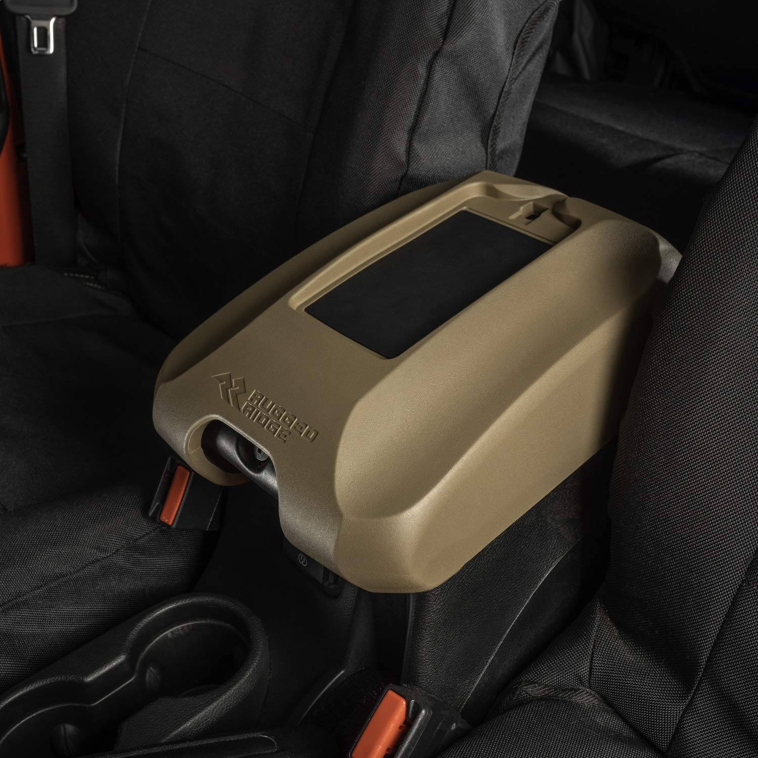 Rugged Ridge | Console Cover W/Phone Holder, Tan | 13107.63 | Fits 2011-2018 Jeep Wrangler Jk