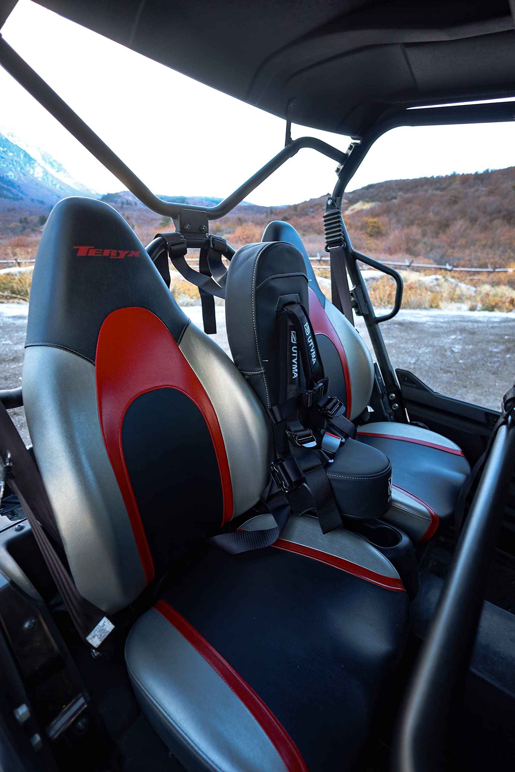 UTV Mountain Accessories Teryx 4 Rear Bump Seat with 4-Point Harness | Medium Vinyl Center Seat | Model T4RBS12
