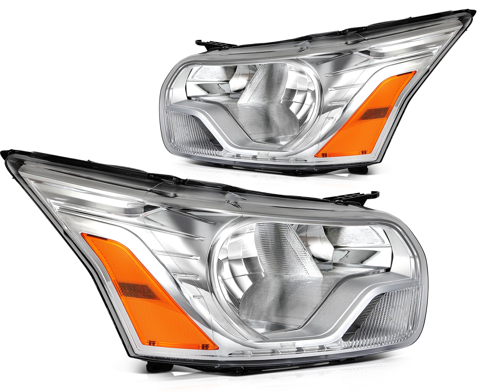 LBRST Headlight Assembly Fit 2015-2023 for Transit-150/250/350, 2015-2023 for Transit-350 HD Driver & Passenger Side Headlight C