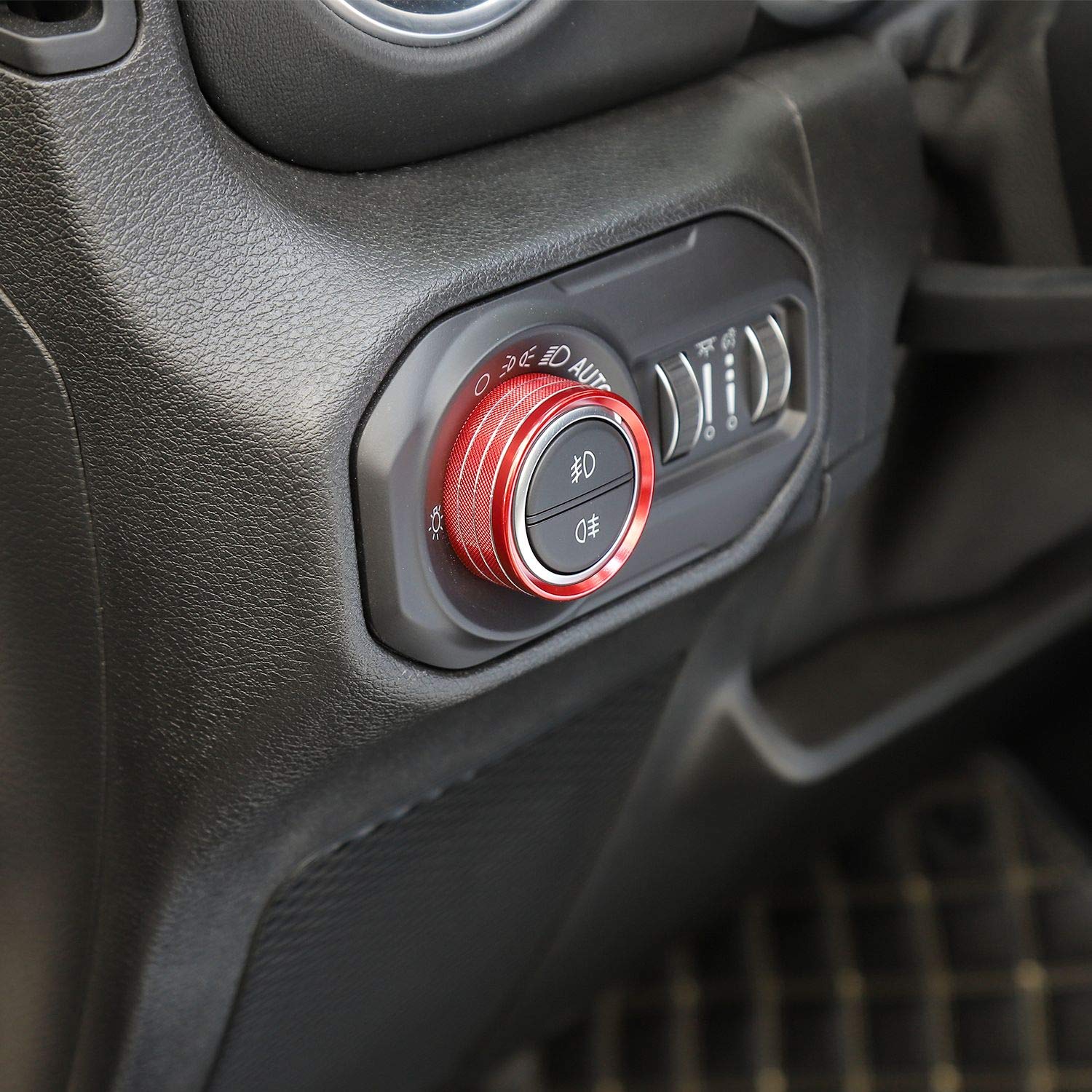 Voodonala Air Conditioner Headlight Center Consoles Switch Knob Cover Trim For 2018-2024+ Jeep Wrangler Jl Jlu Gladiator Jt Inte