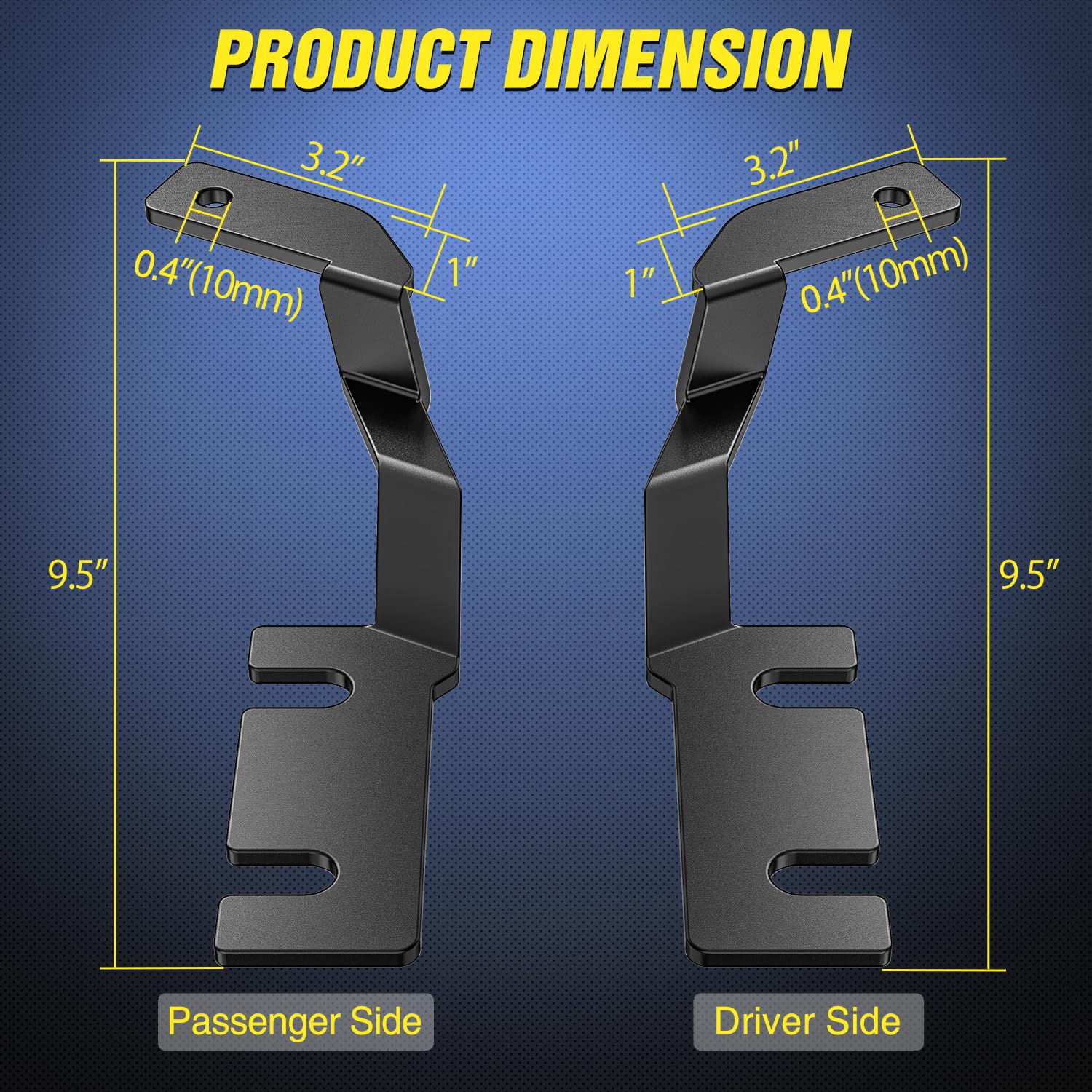 Nilight Ditch Light Brackets Hood Hinges Mount Bracket Kit For Auxiliary Offroad Led Pods Work Lighting Compatible With Ford Ran