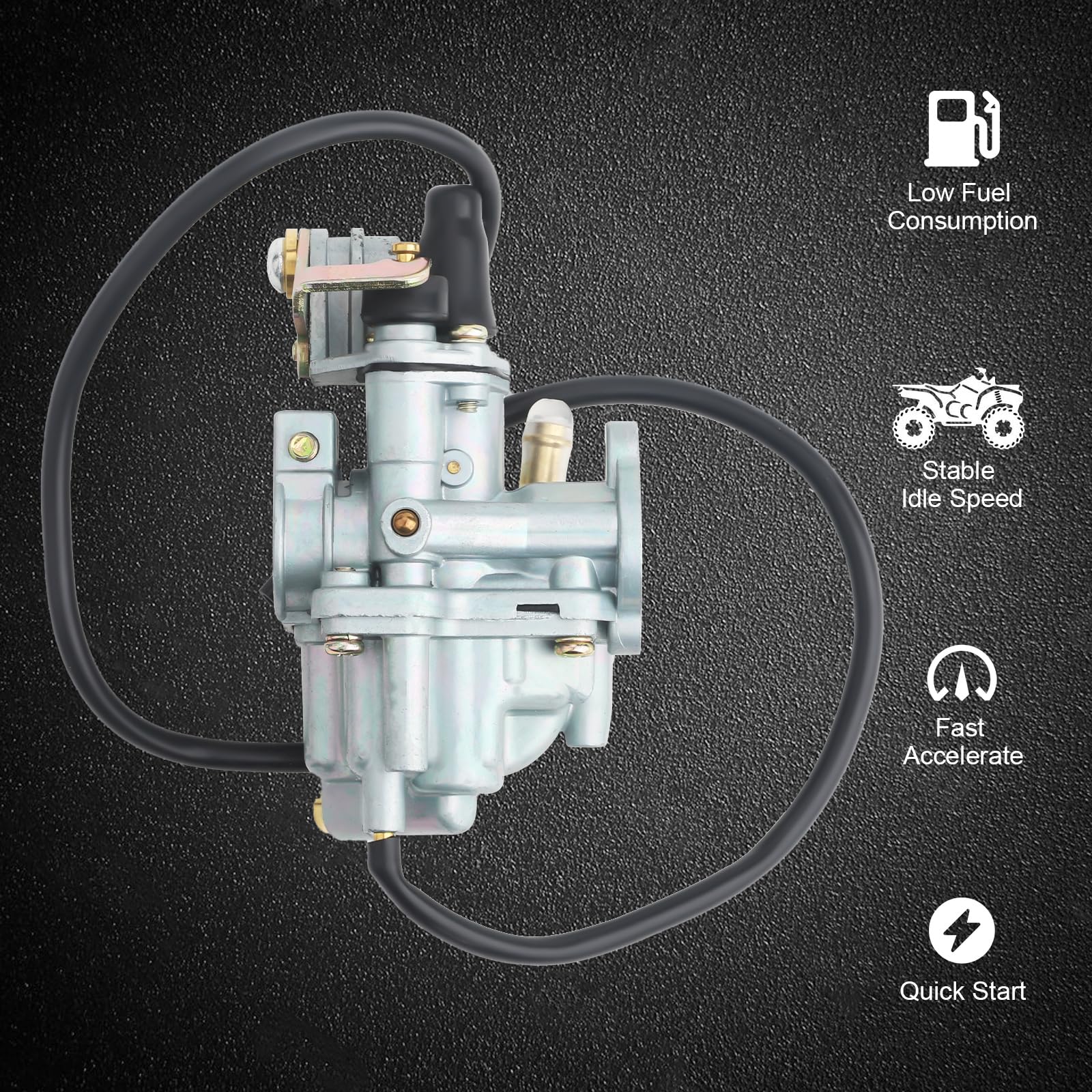 LT50 Carburetor & Air Filter Box & Fuel Valve Petcock With Spark Plug For Suzuki ATV Quadmaster 50 LT-A50 2002-2005, ALT50 1983-
