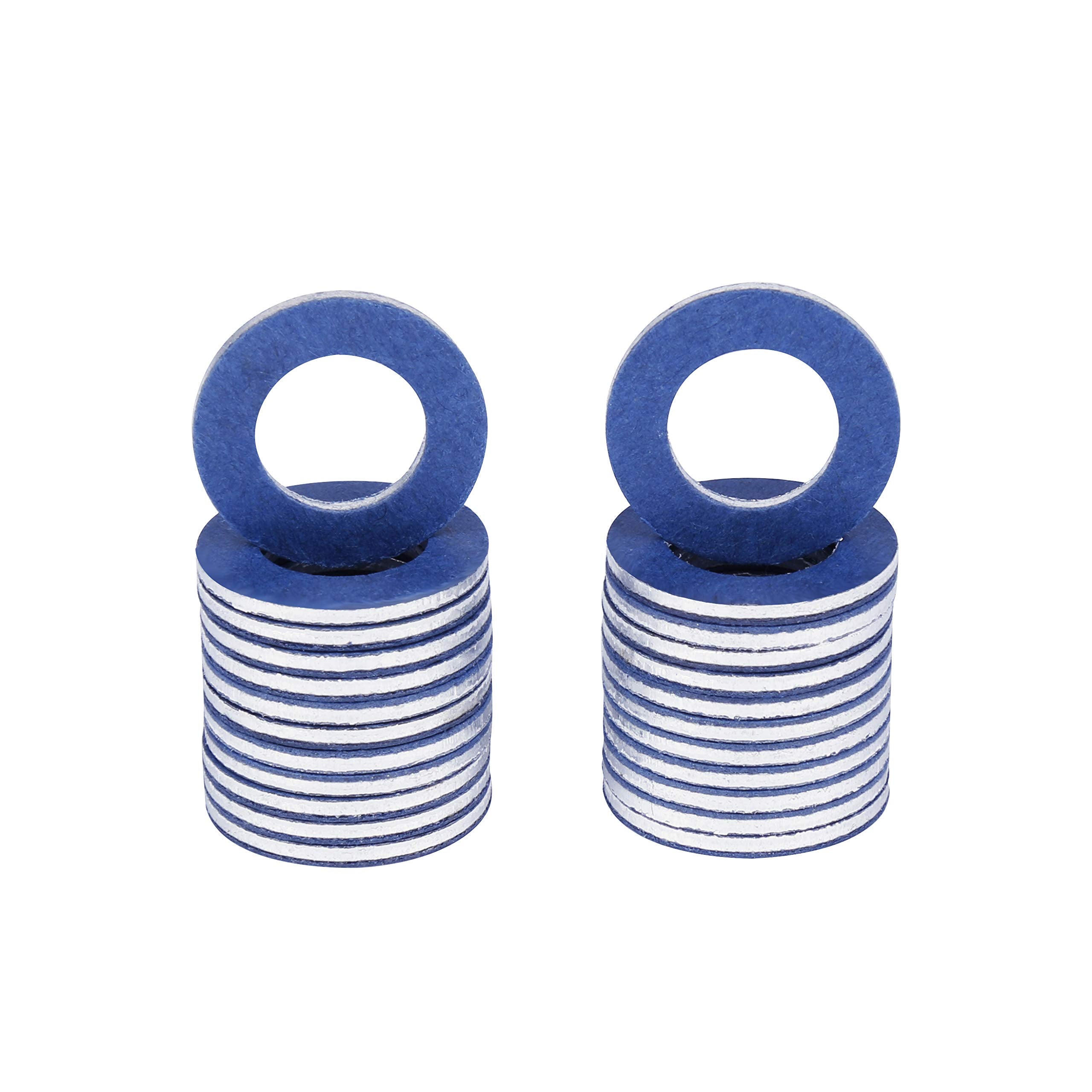 KOROP AUTO PARTS 24Pcs Aluminum Oil Drain Plug Gaskets for Toyota Lexus Scion - Crush Washer Seals Replaces 9043012031
